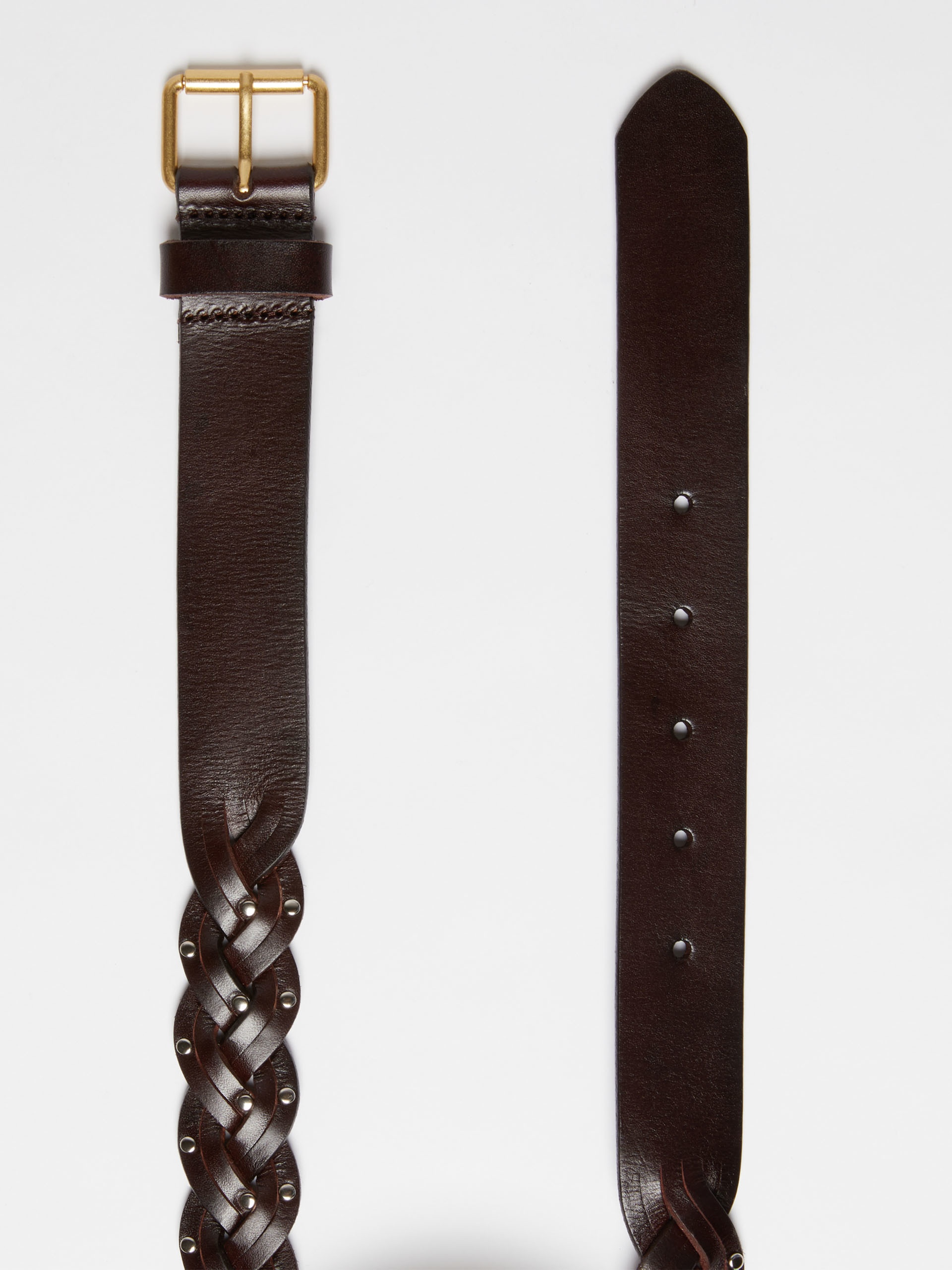CLORO Plaited leather belt - 2