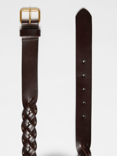 Max Mara CLORO Plaited leather belt outlook