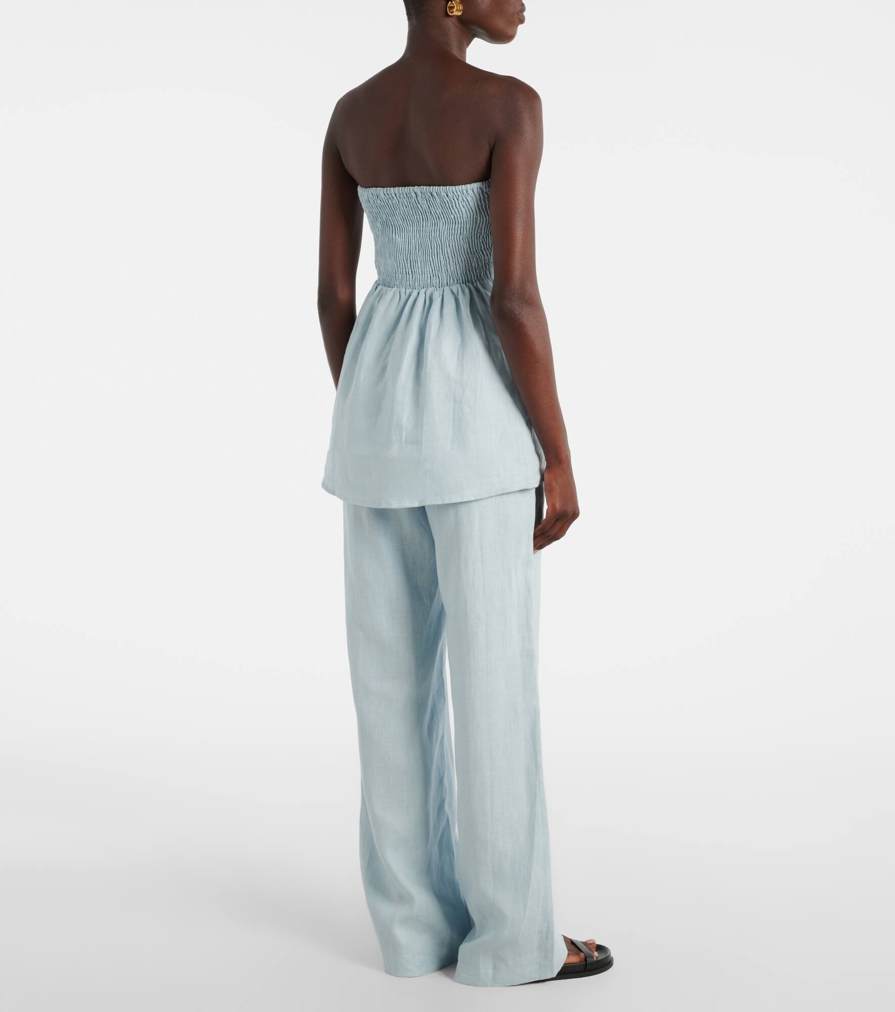 Boe Tunic strapless linen top - 3