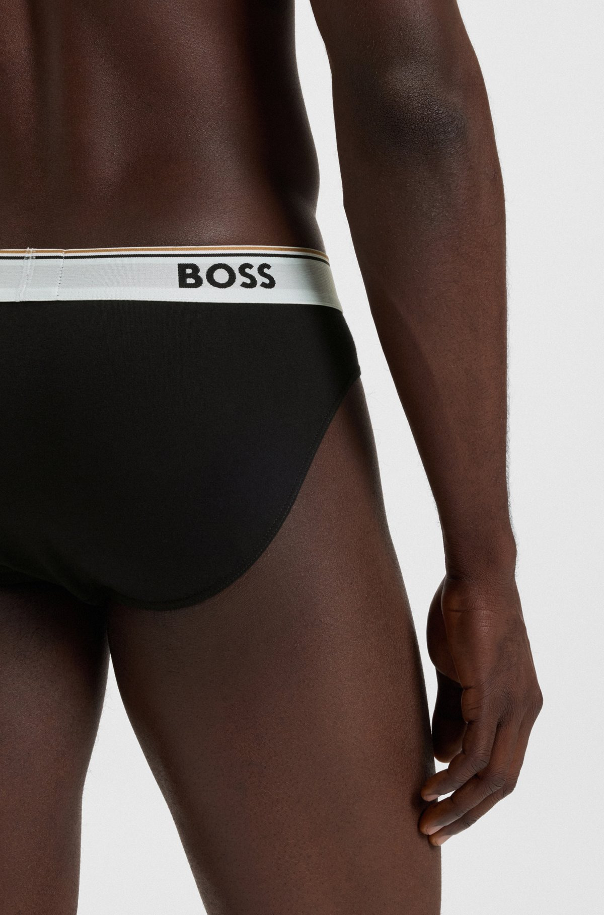 THREE-PACK OF STRETCH-COTTON BRIEFS WITH LOGO WAISTBANDS - 5
