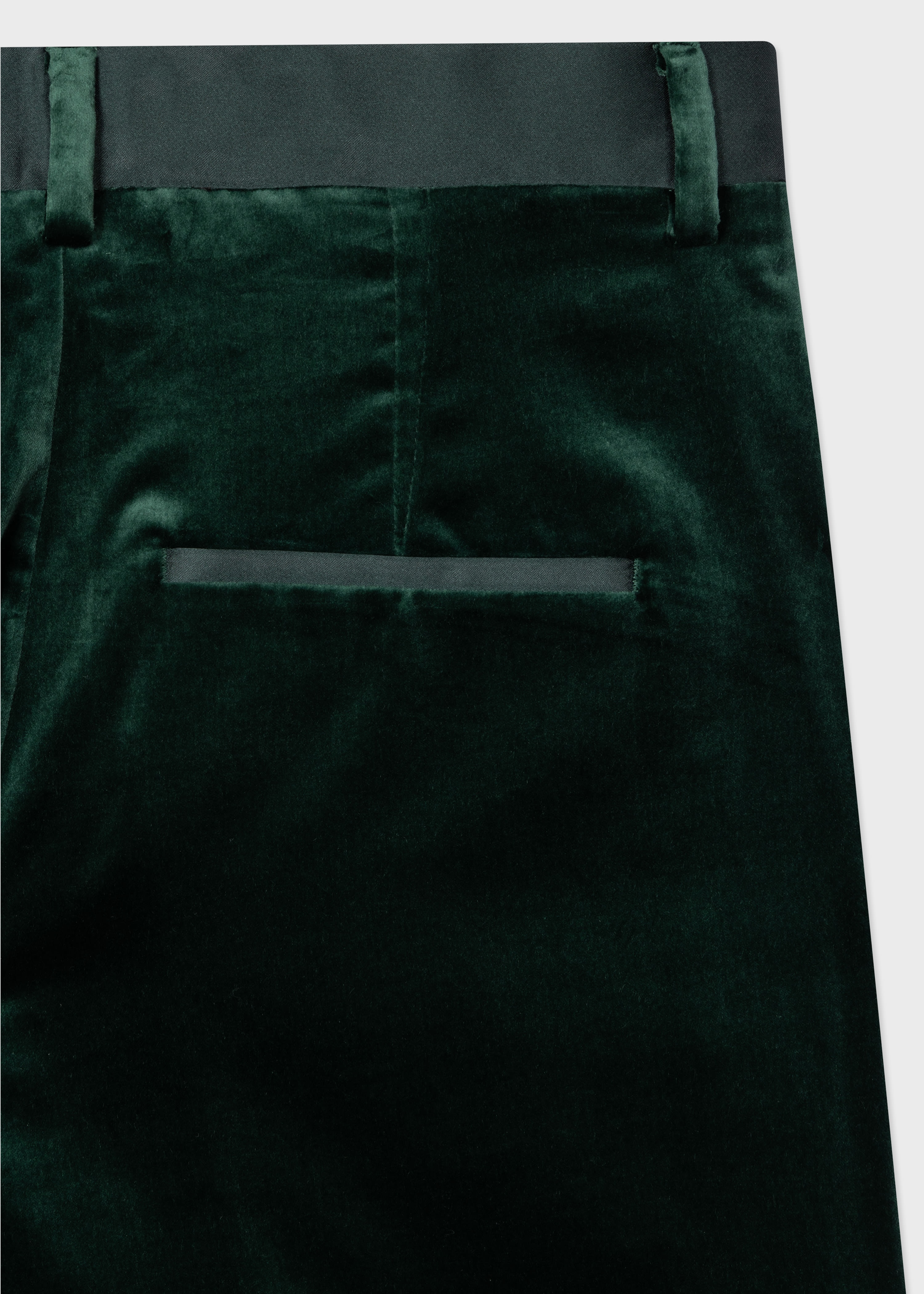 Green Velvet Tailored-Fit Trousers - 2