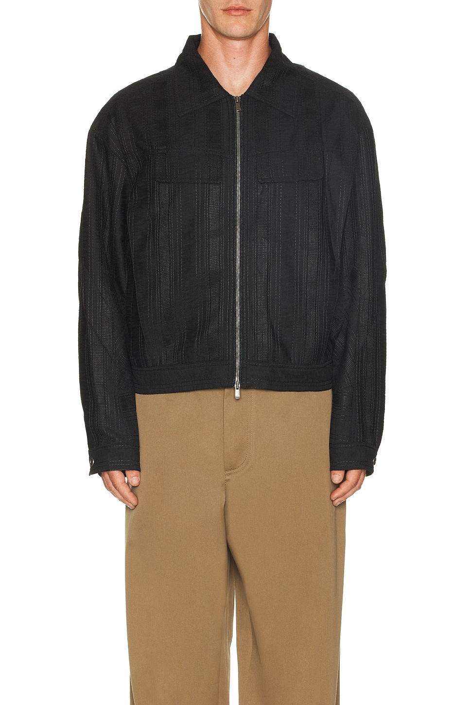 Fabrian Sheer Zip Up Jacket - 4
