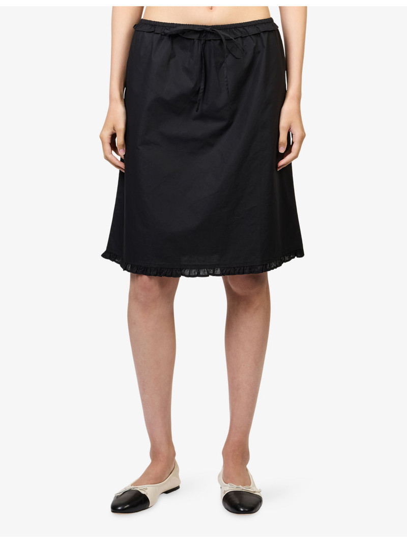 One Frill Cotton Mini Skirt 3