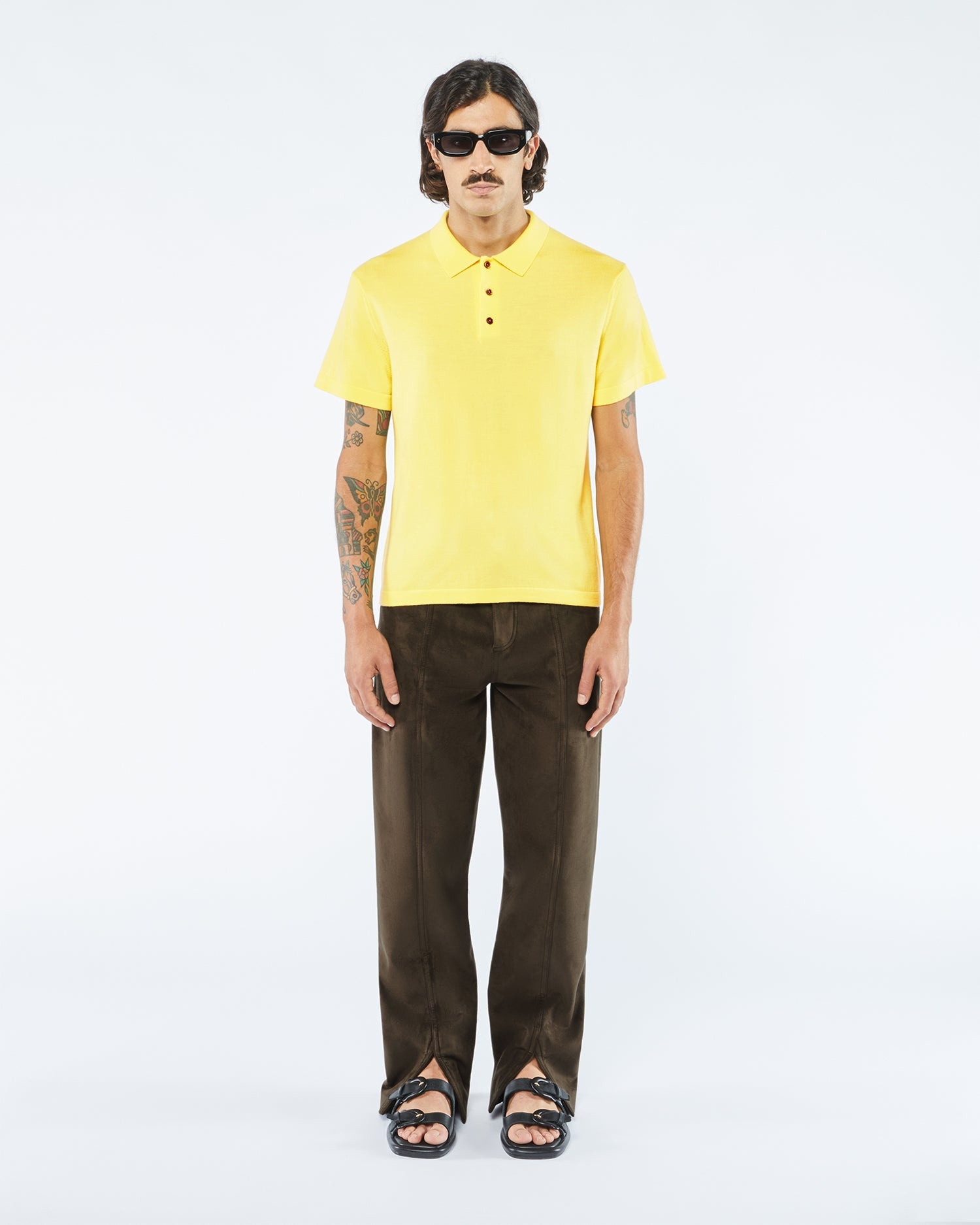 ZAMIR - Merino wool polo shirt - Lime - 6