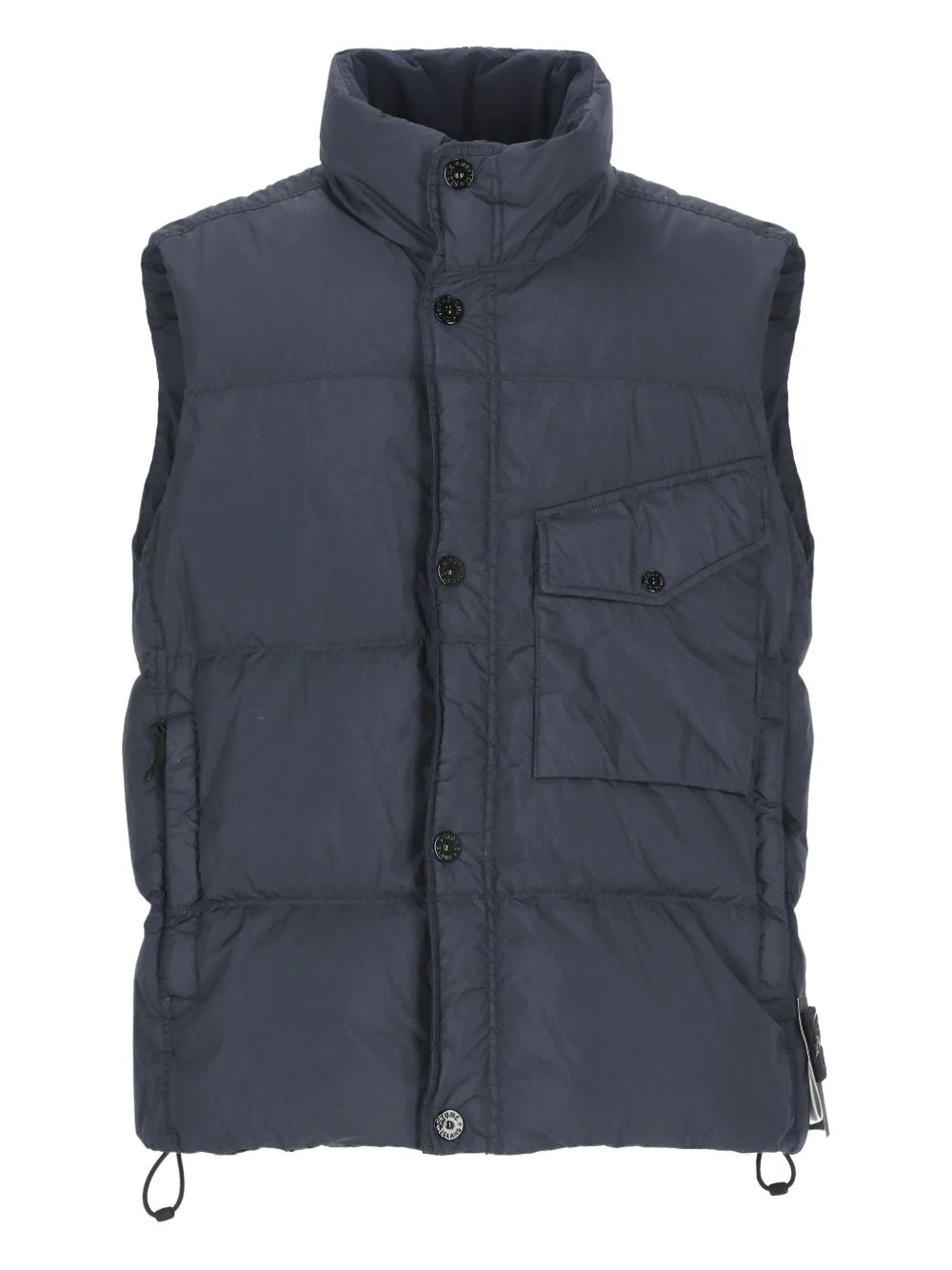 logo-patch padded vest - 1