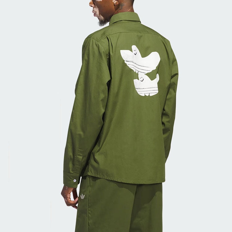 adidas Originals Shmoofoil Button Up Asia Sizing 'Green White' IU0081 - 10