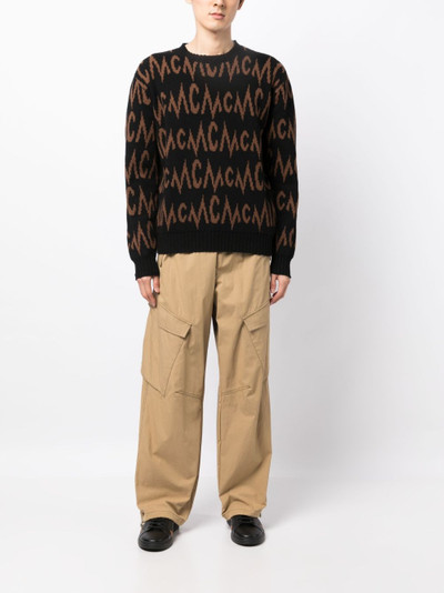 MCM intarsia-knit logo cashmere jumper outlook