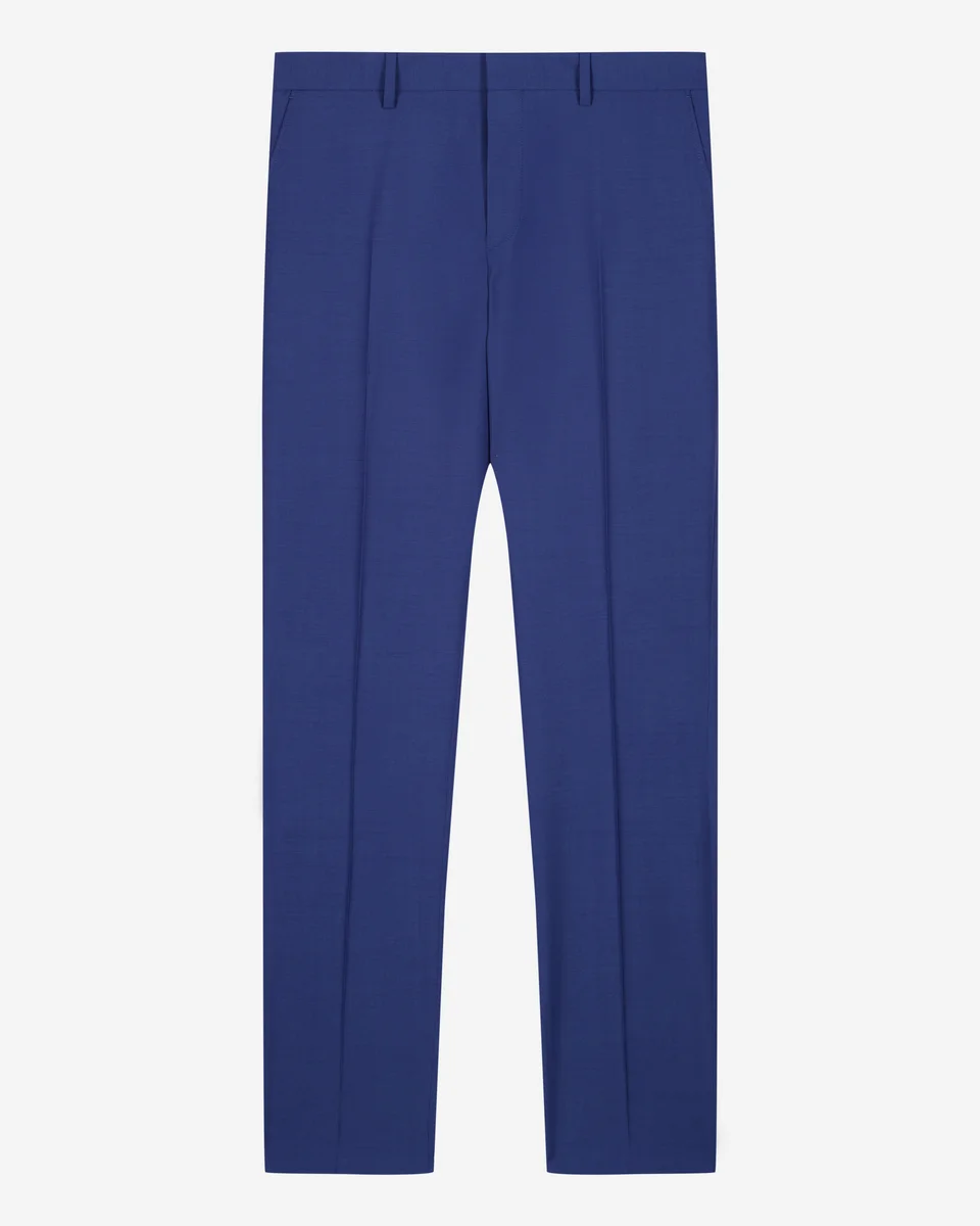 BLUE TAILORED SUIT PANTS - 1