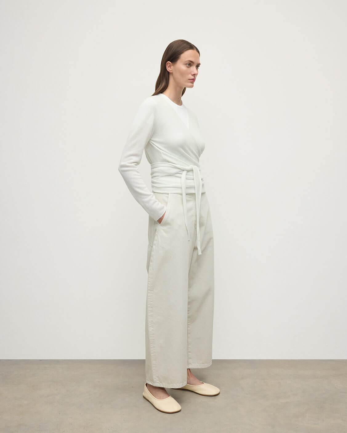 Ballet Wrap Cashmere White Ballet Cardigan - 3