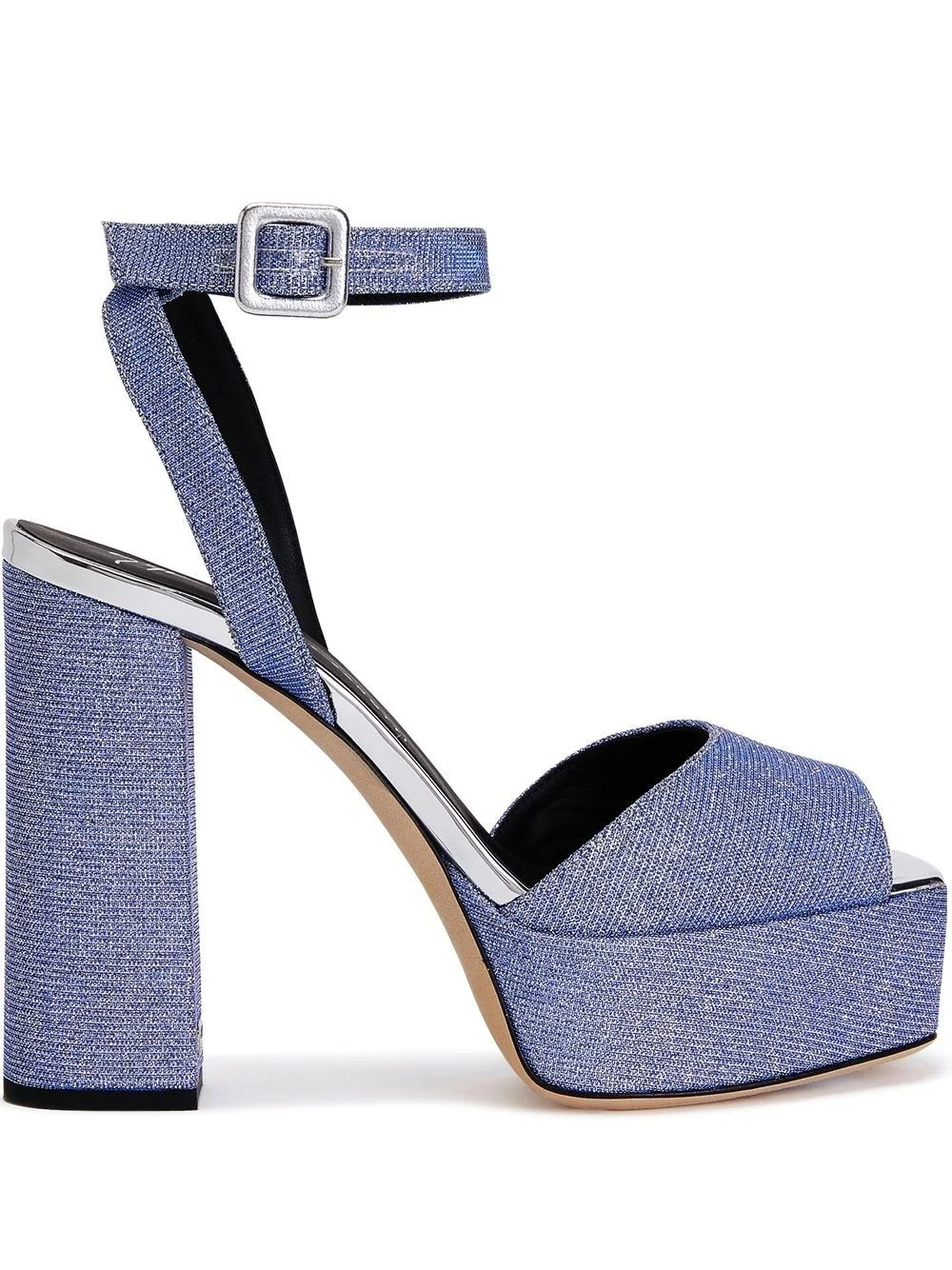 glittered platform sandals - 1