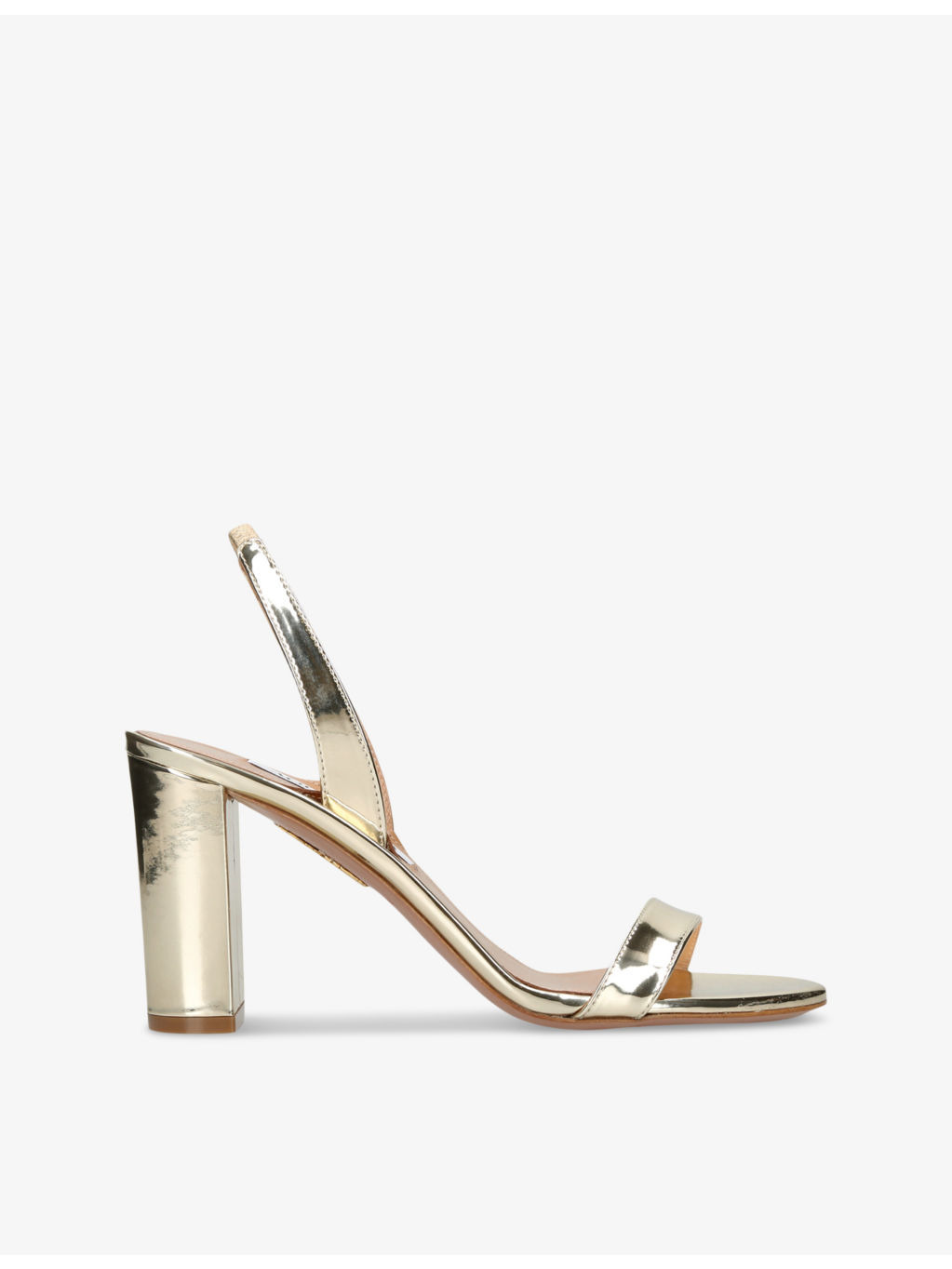 So Nude block-heel leather sandals - 1