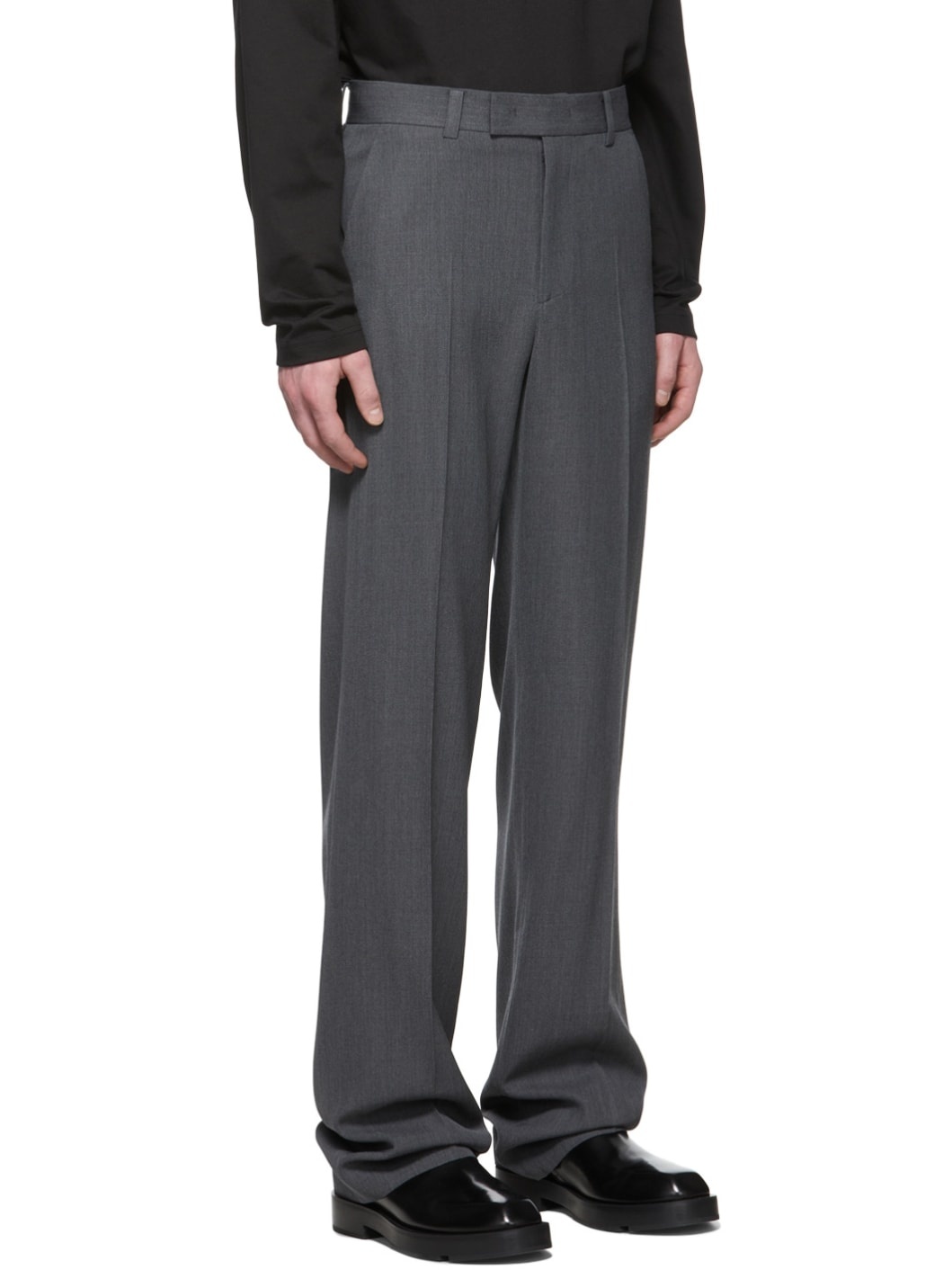 Grey Wool Trousers - 2