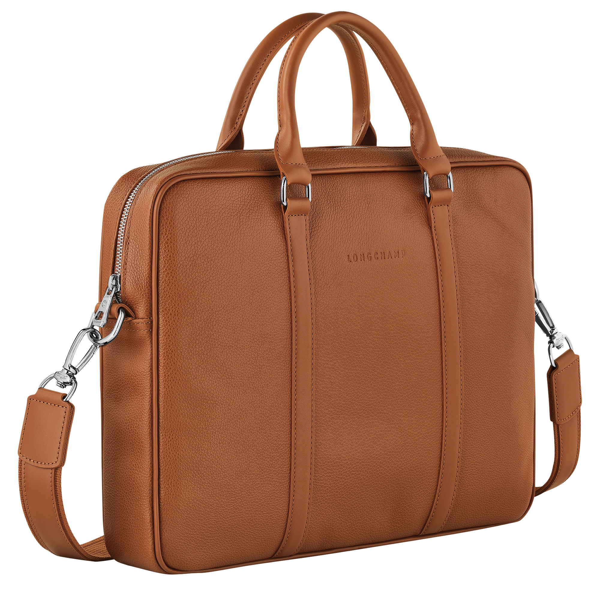Le Foulonné XS Briefcase Caramel - Leather - 3