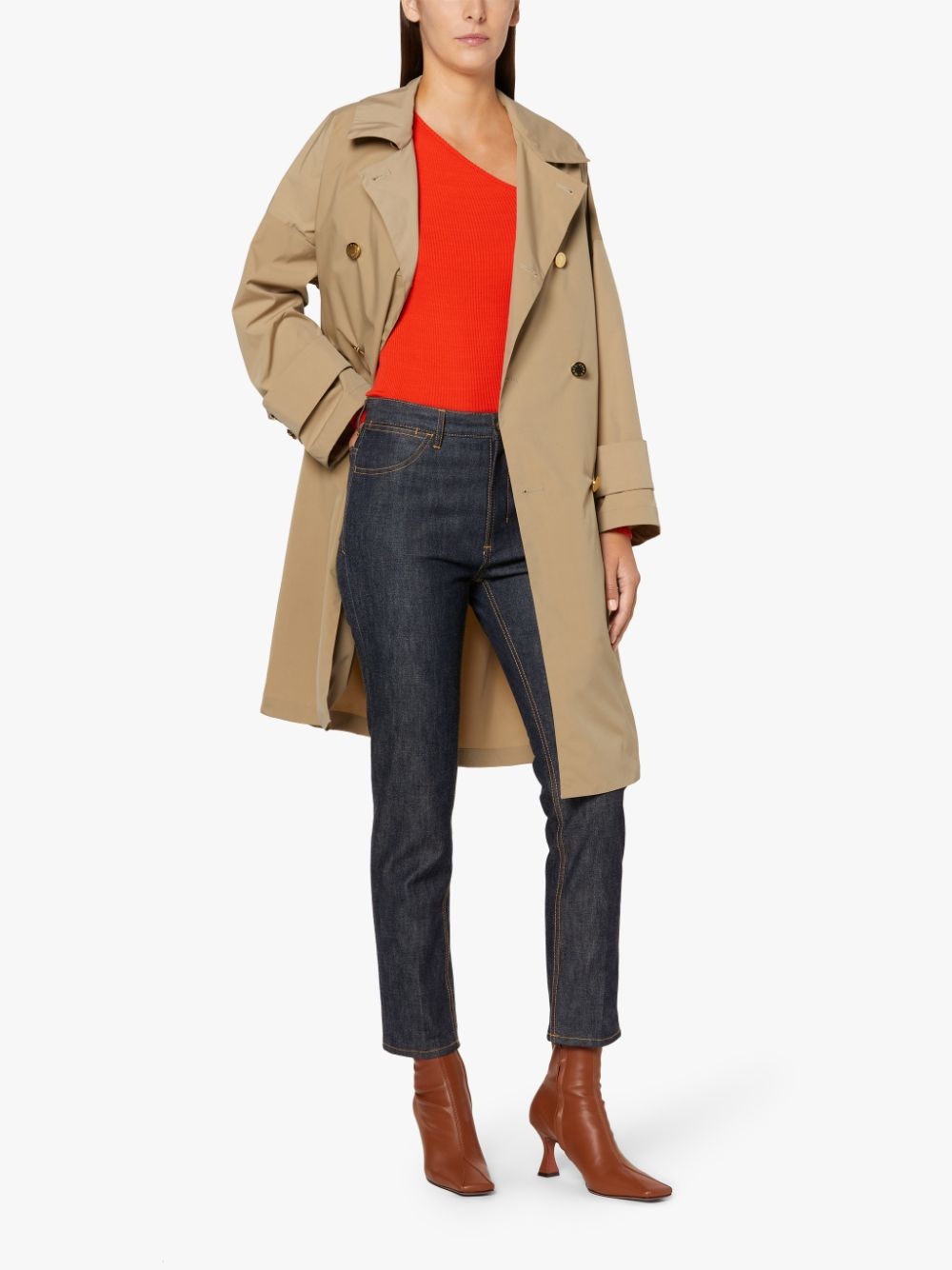HUMBIE FAWN DOUBLE BREASTED OVERCOAT LM-1103B - 2