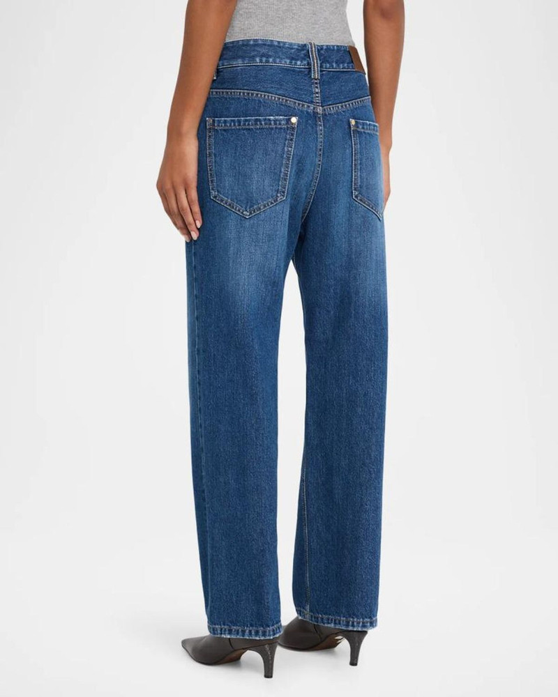 Mid-Rise Monili Trim Wide-Leg Jeans 3