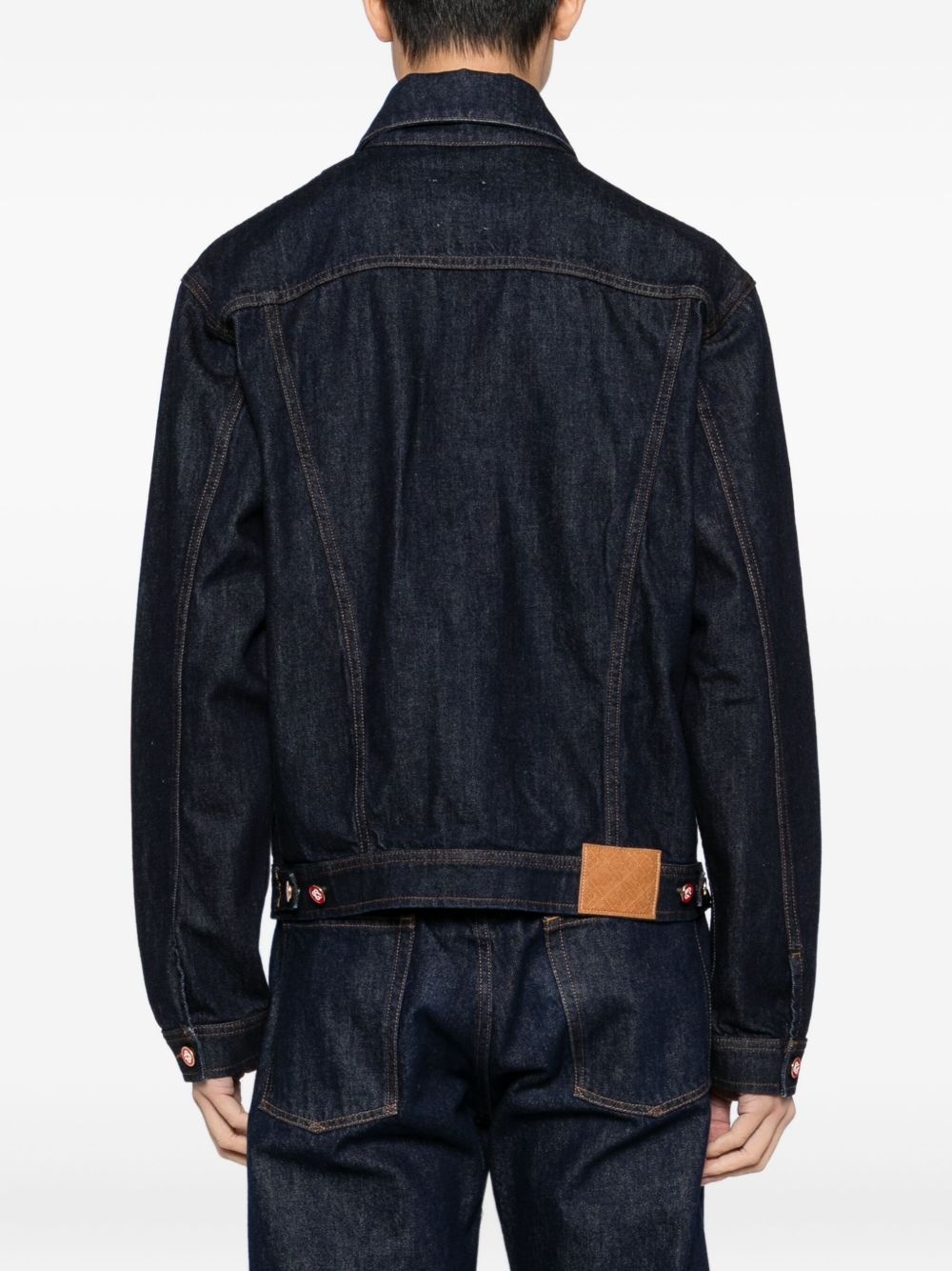 EMBROIDERED LOGO DENIM JACKET - 5