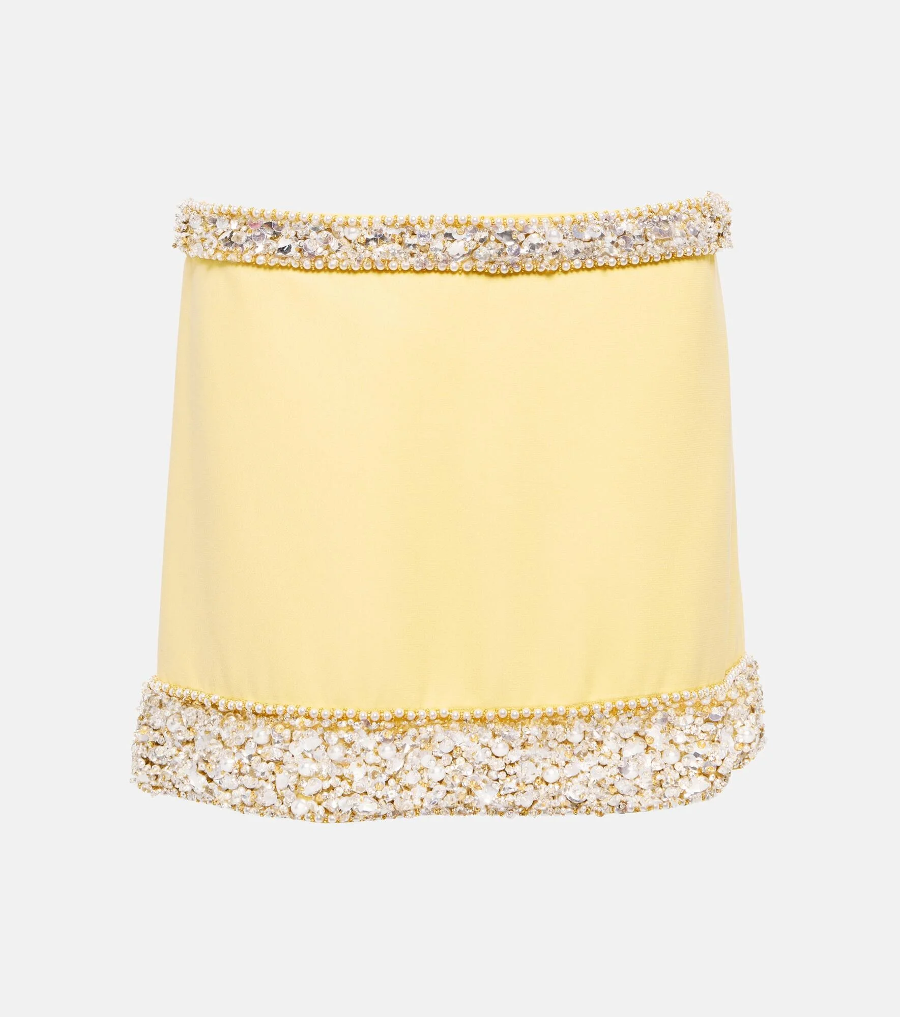 Embellished cady miniskirt - 1