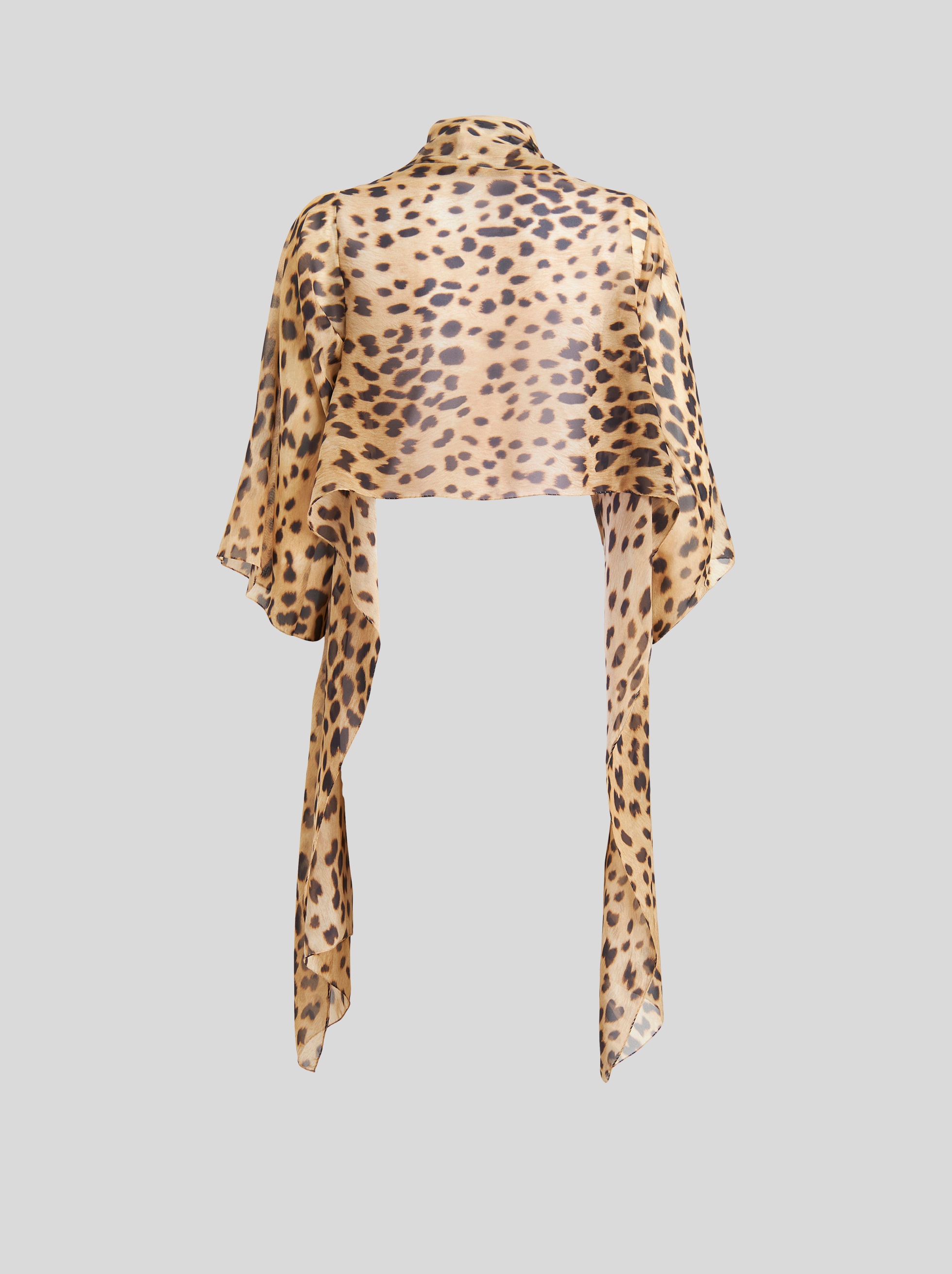 SILK MINI JACKET WITH ANIMALIER PATTERN - 5