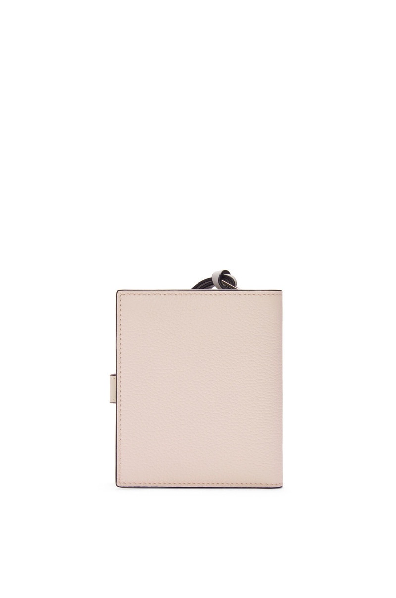 Compact zip wallet in soft grained calfskin 4
