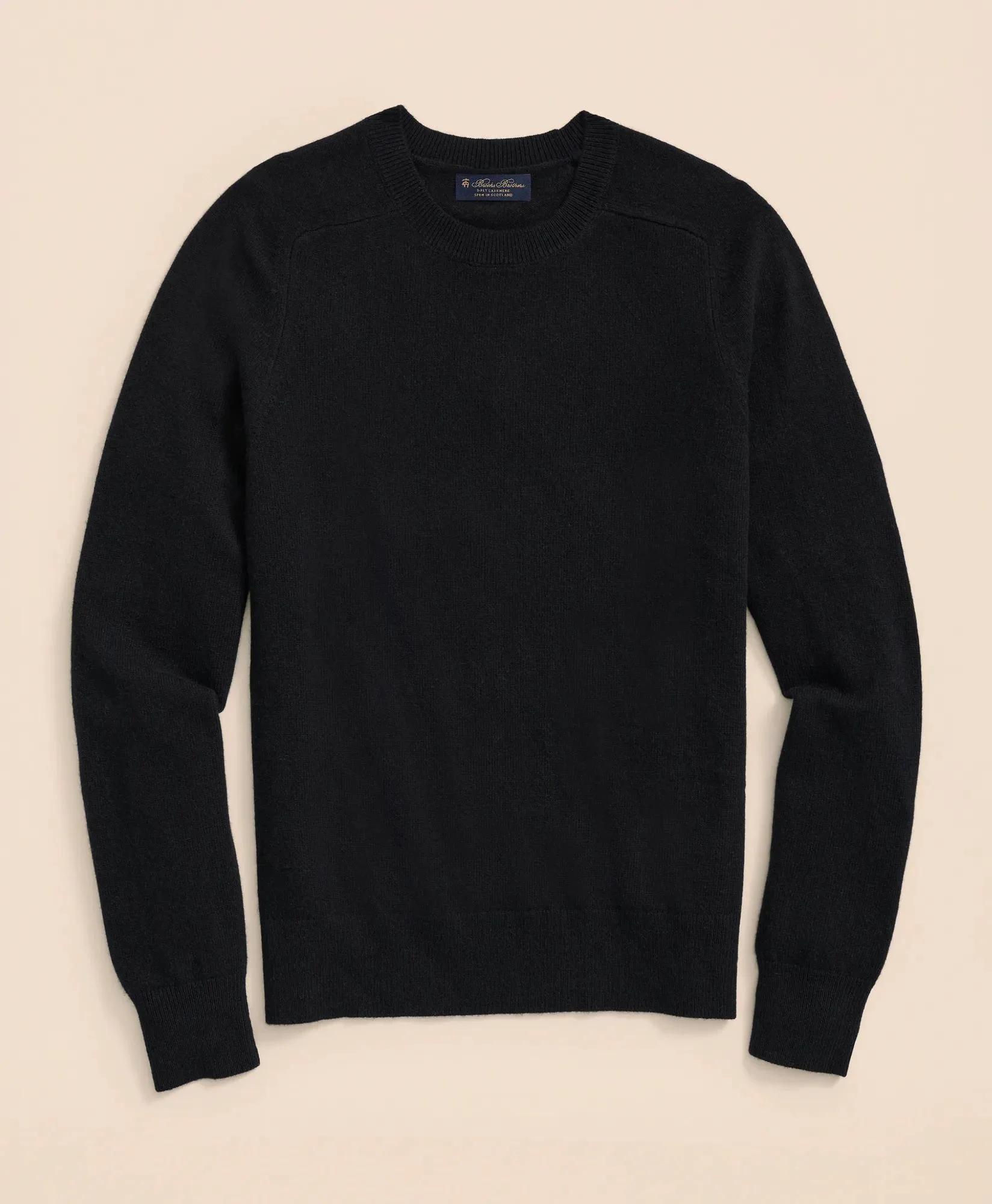 3-Ply Cashmere Crewneck Saddle Shoulder Sweater - 1