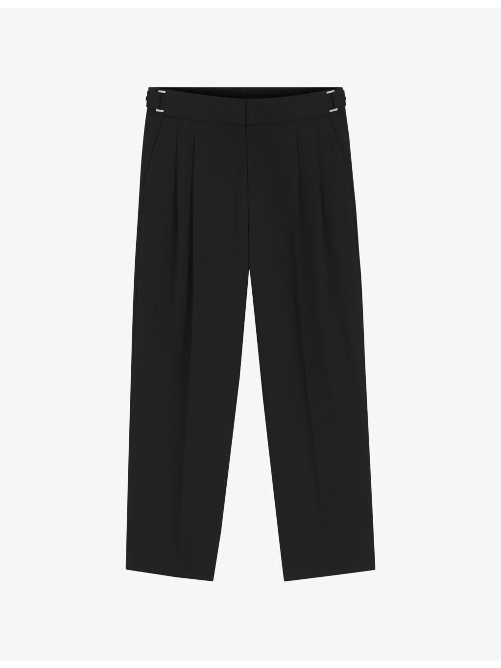 Wide-Leg Adjustable-Waist Woven Trousers - 1