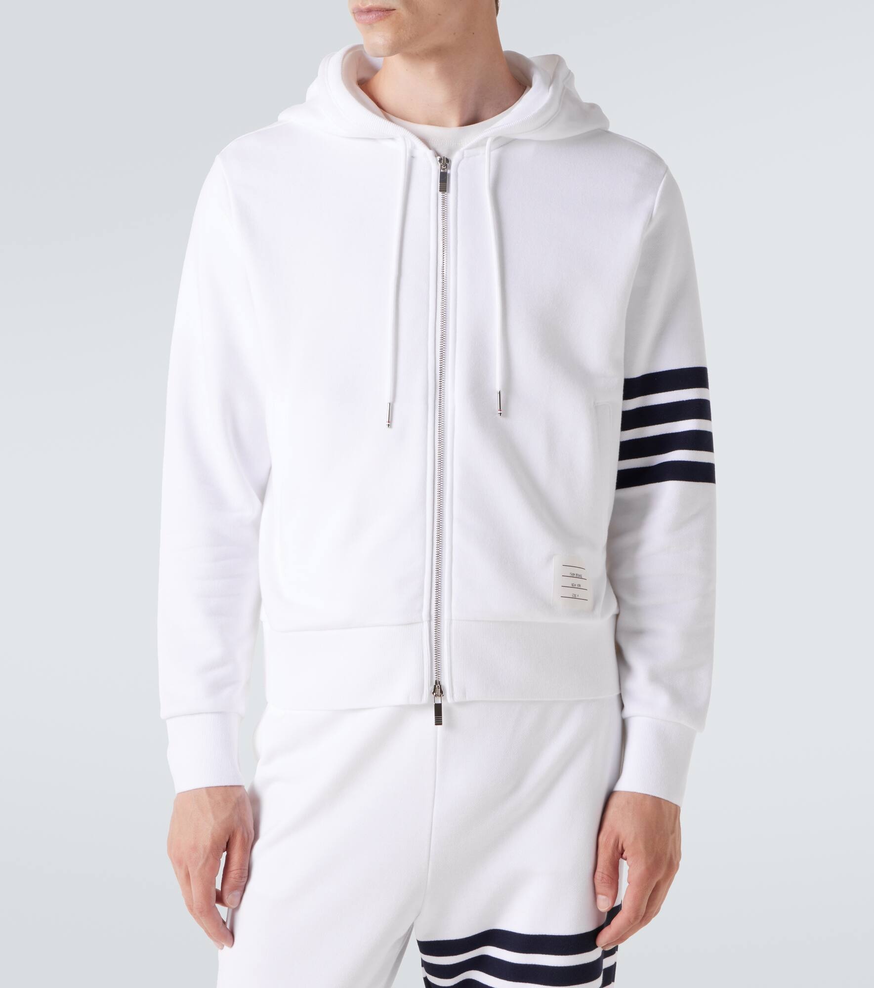 4-Bar cotton jersey hoodie - 3