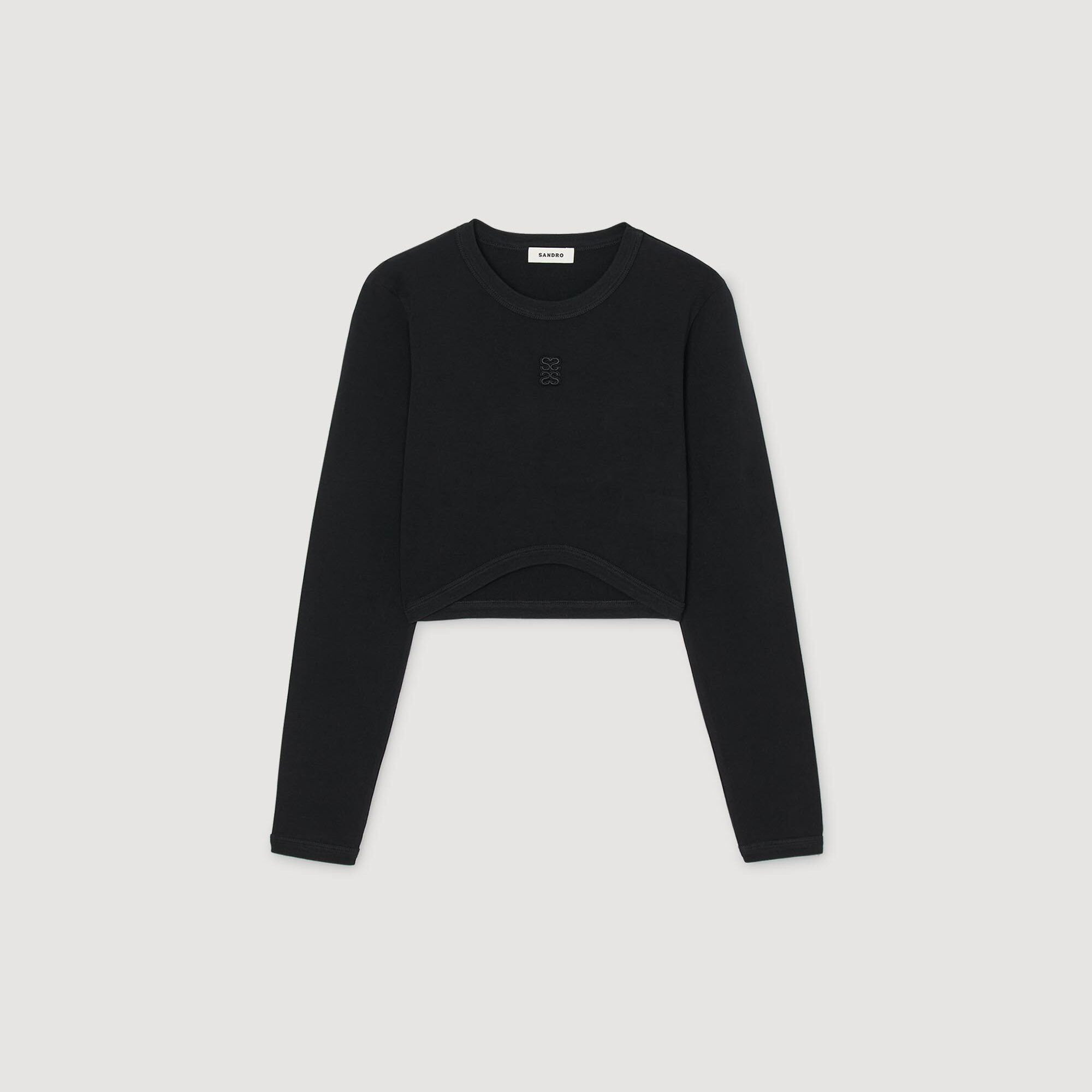 CROPPED EMBROIDERED T-SHIRT - 6