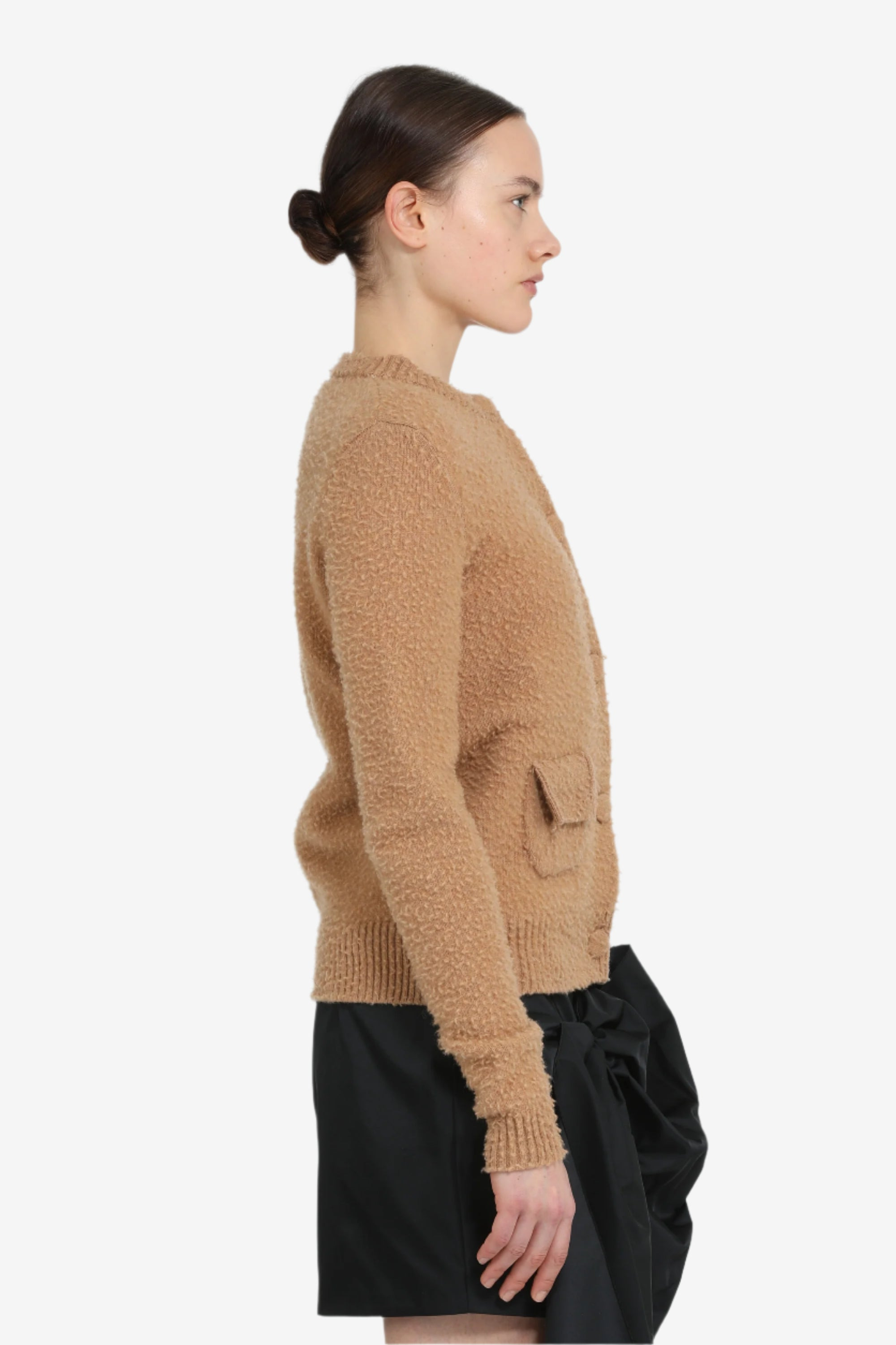 CREW NECK CARDIGAN WITH POCKETS - 3