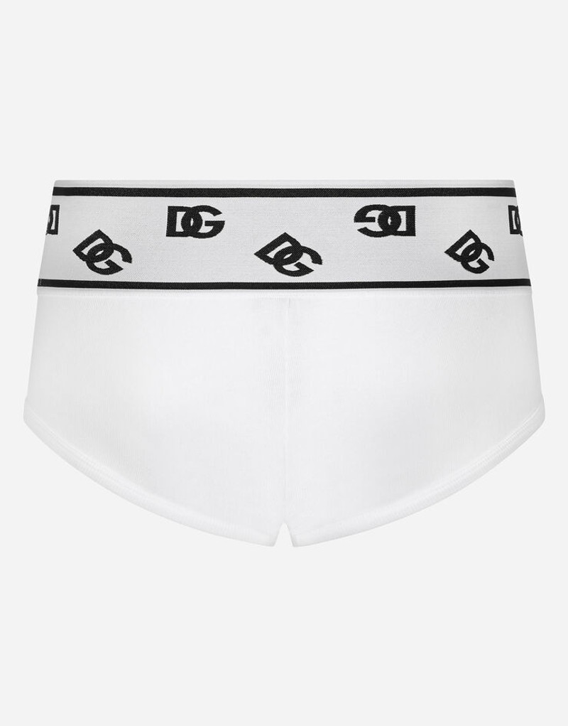 Dolce & Gabbana Fine-rib cotton Brando briefs with DG logo outlook