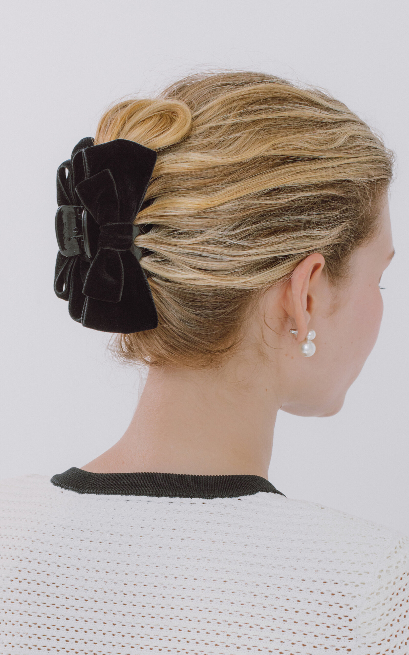 Matilda Velvet Jaw Clip black - 2