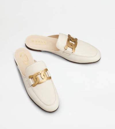 Tod's MULES IN LEATHER - WHITE outlook