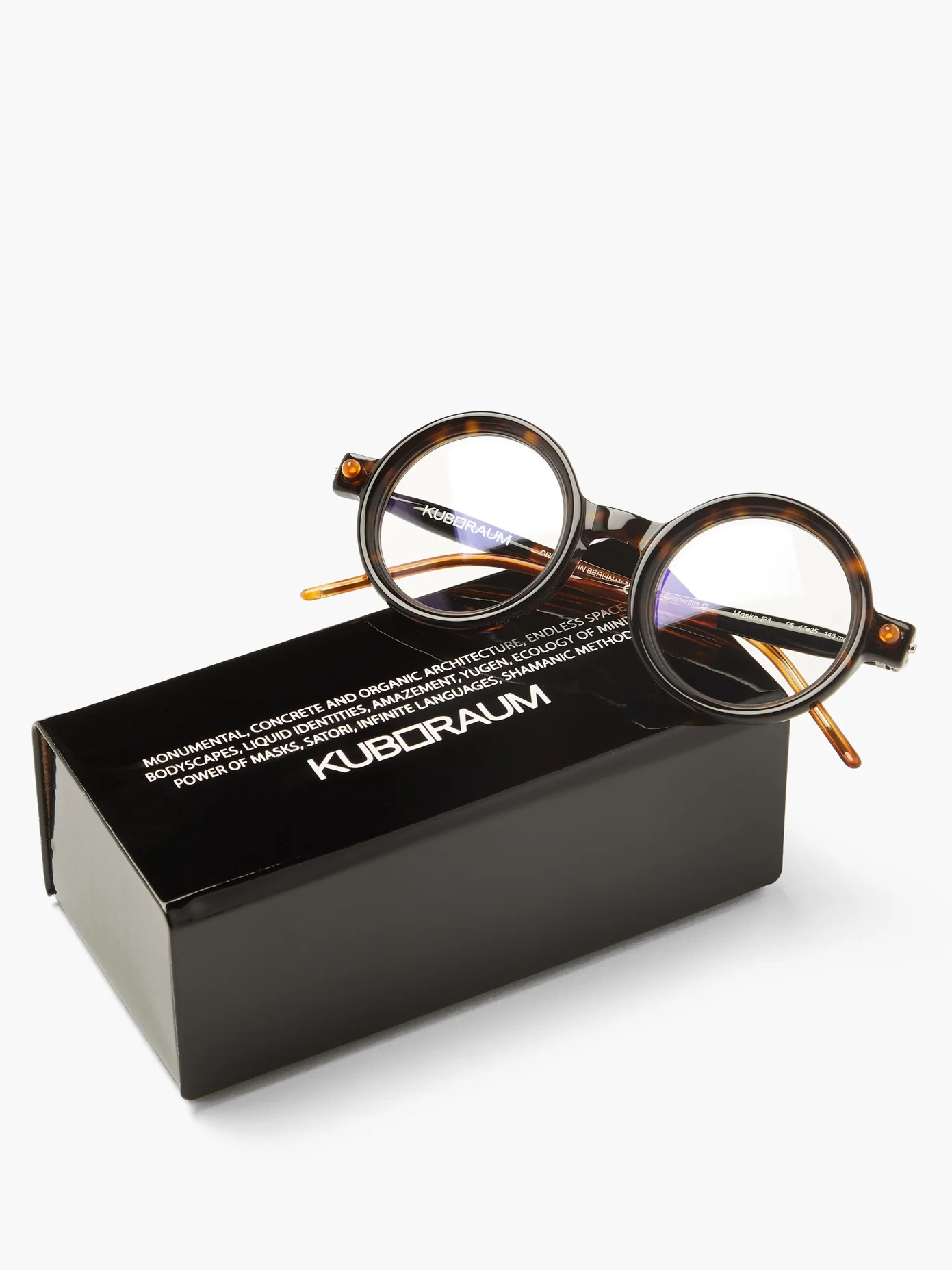 P1 round tortoiseshell-acetate glasses - 5