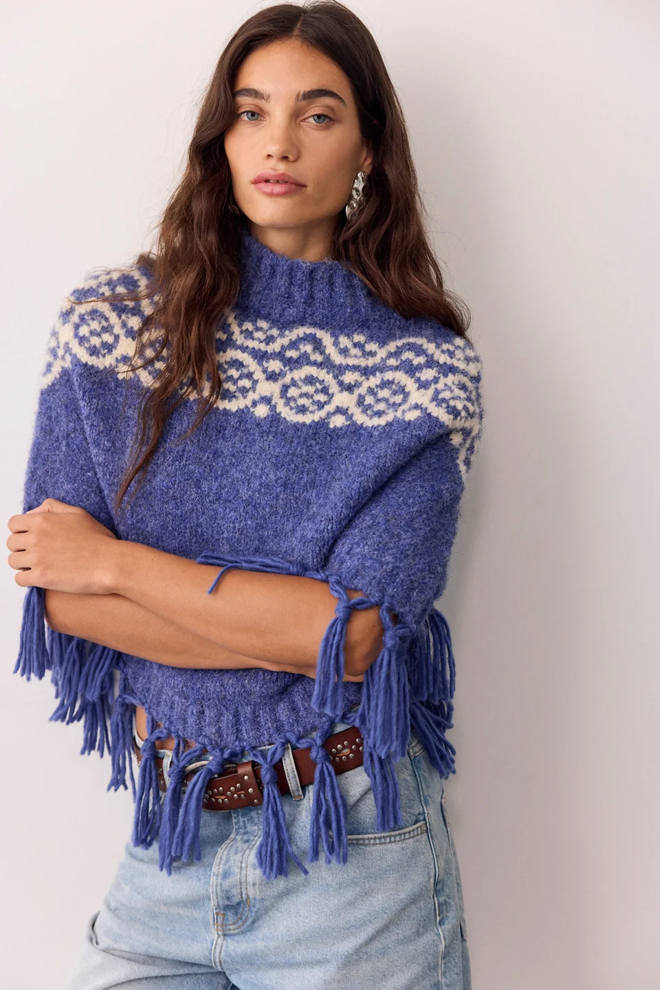 Emma Printed Poncho - 1
