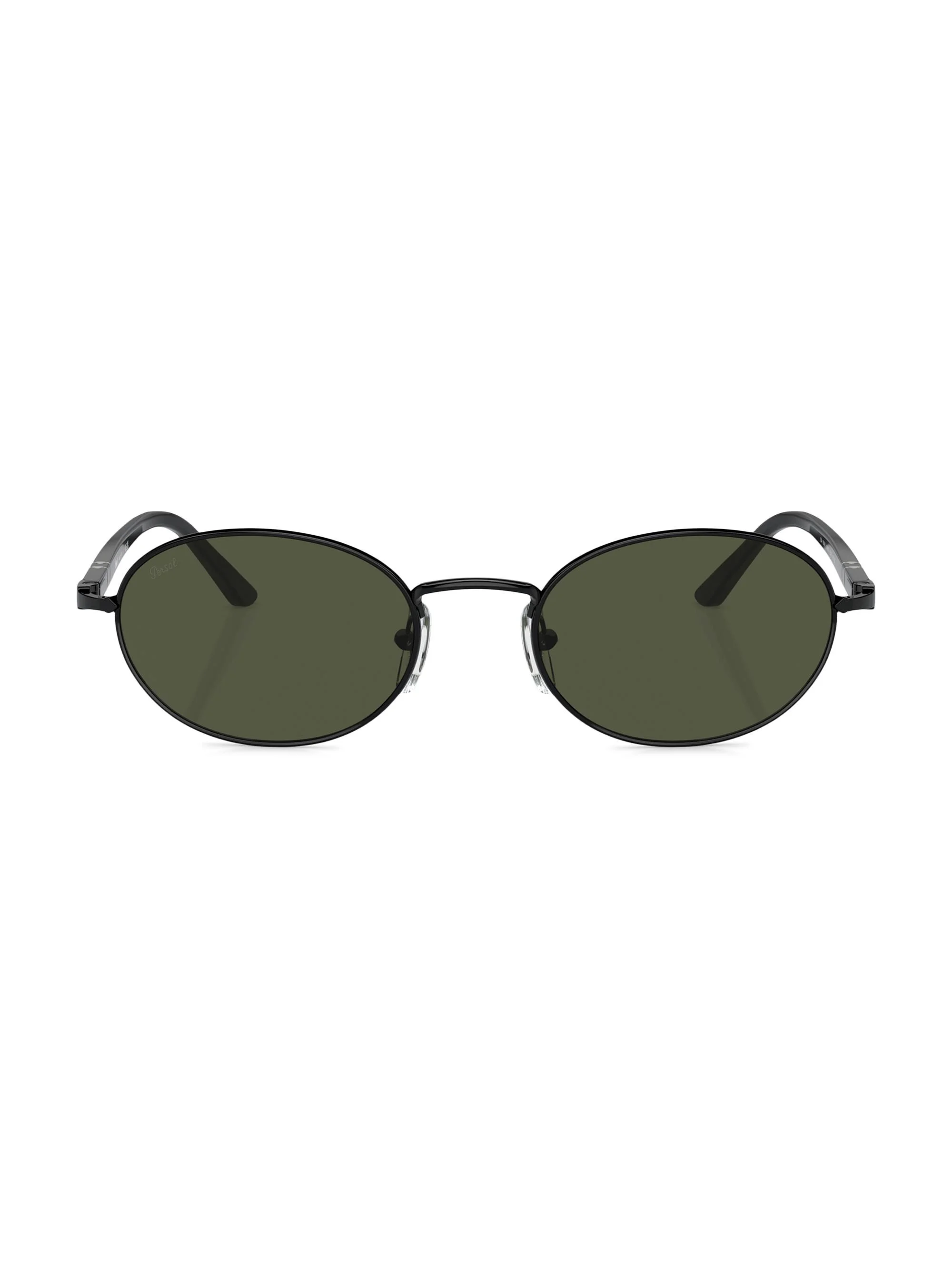 Men's Ida 55MM Oval Sunglasses - Black Green - 1