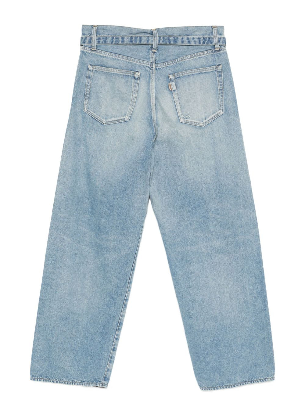 belted-waist jeans - 2