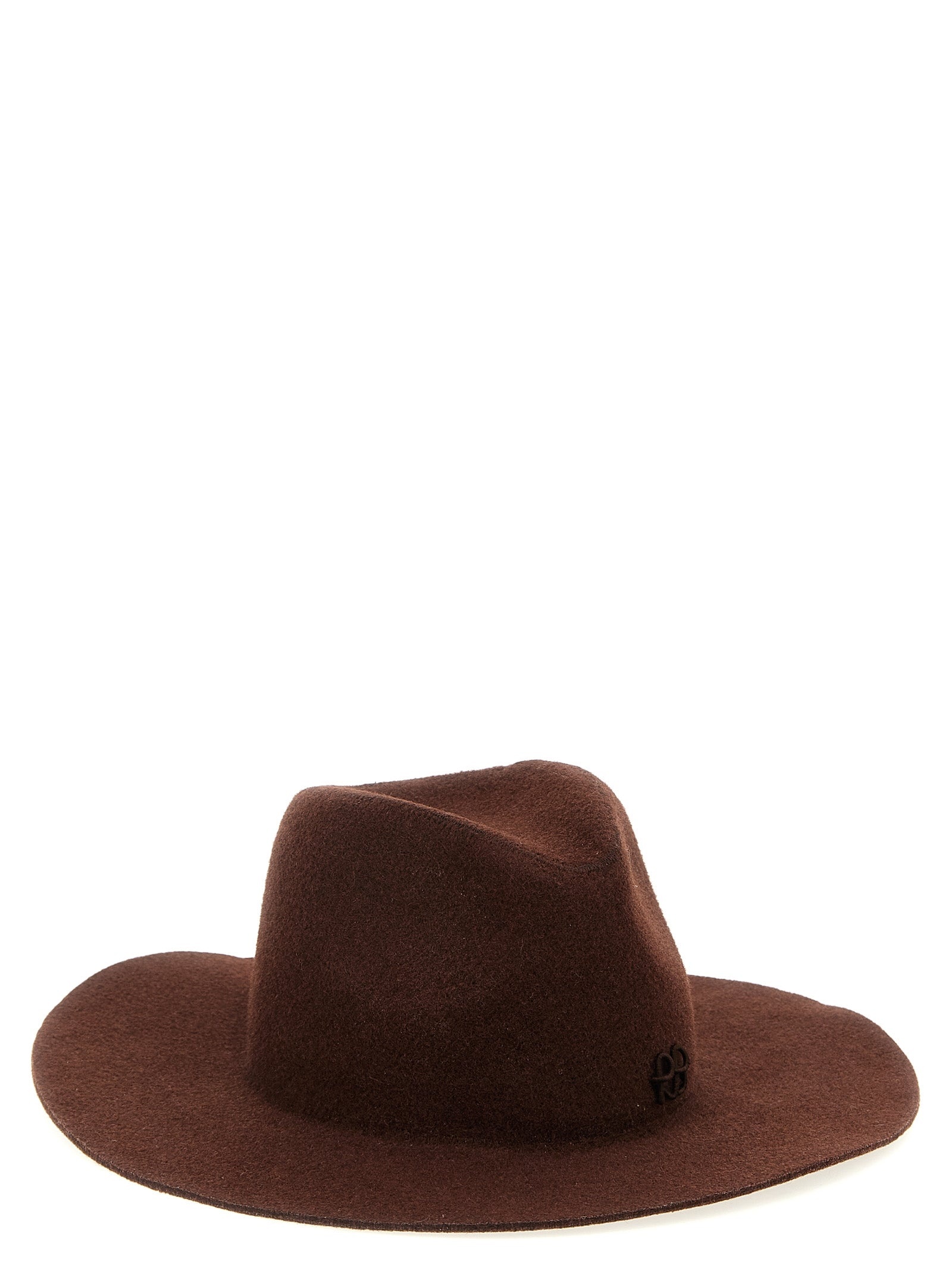 Monogram-Embellished Fedora Hats Brown - 2