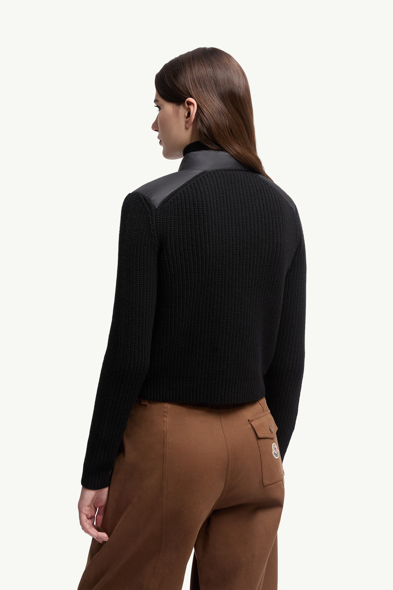 Padded Wool Zip-Up Cardigan 5