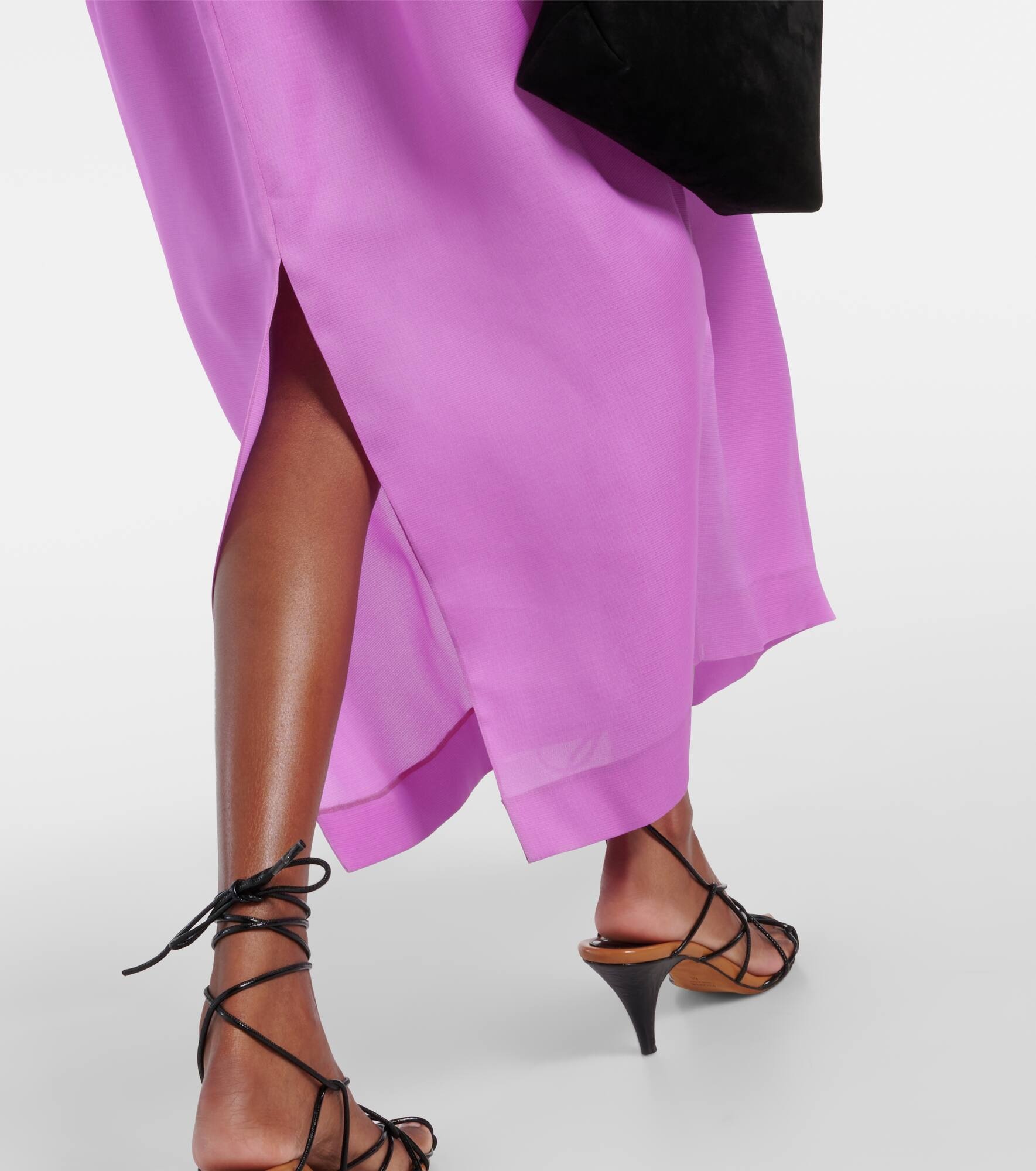 Ember silk gazar midi skirt - 5