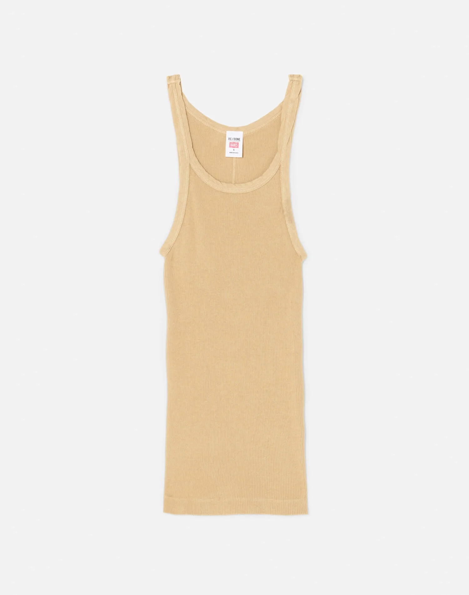 Hanes Ribbed Tank - Sand - 1