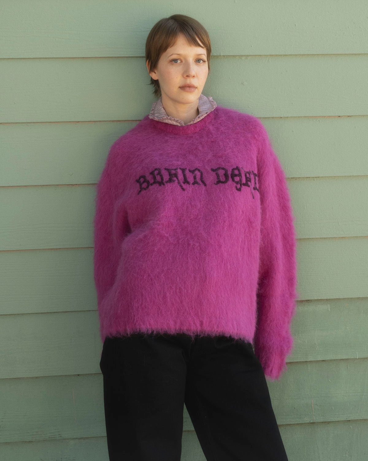 Boxy Knit Sweater - Fuchsia - 5