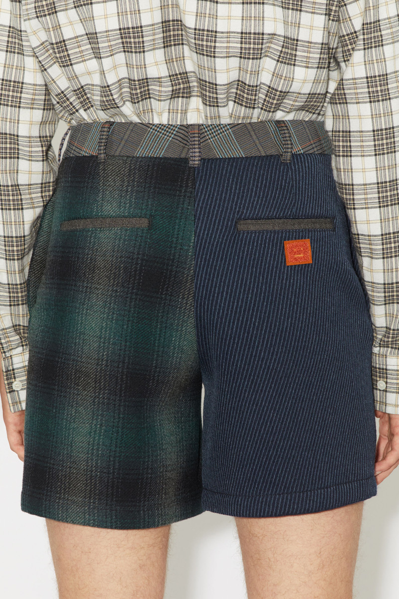 Patchwork shorts - Blue/green 5