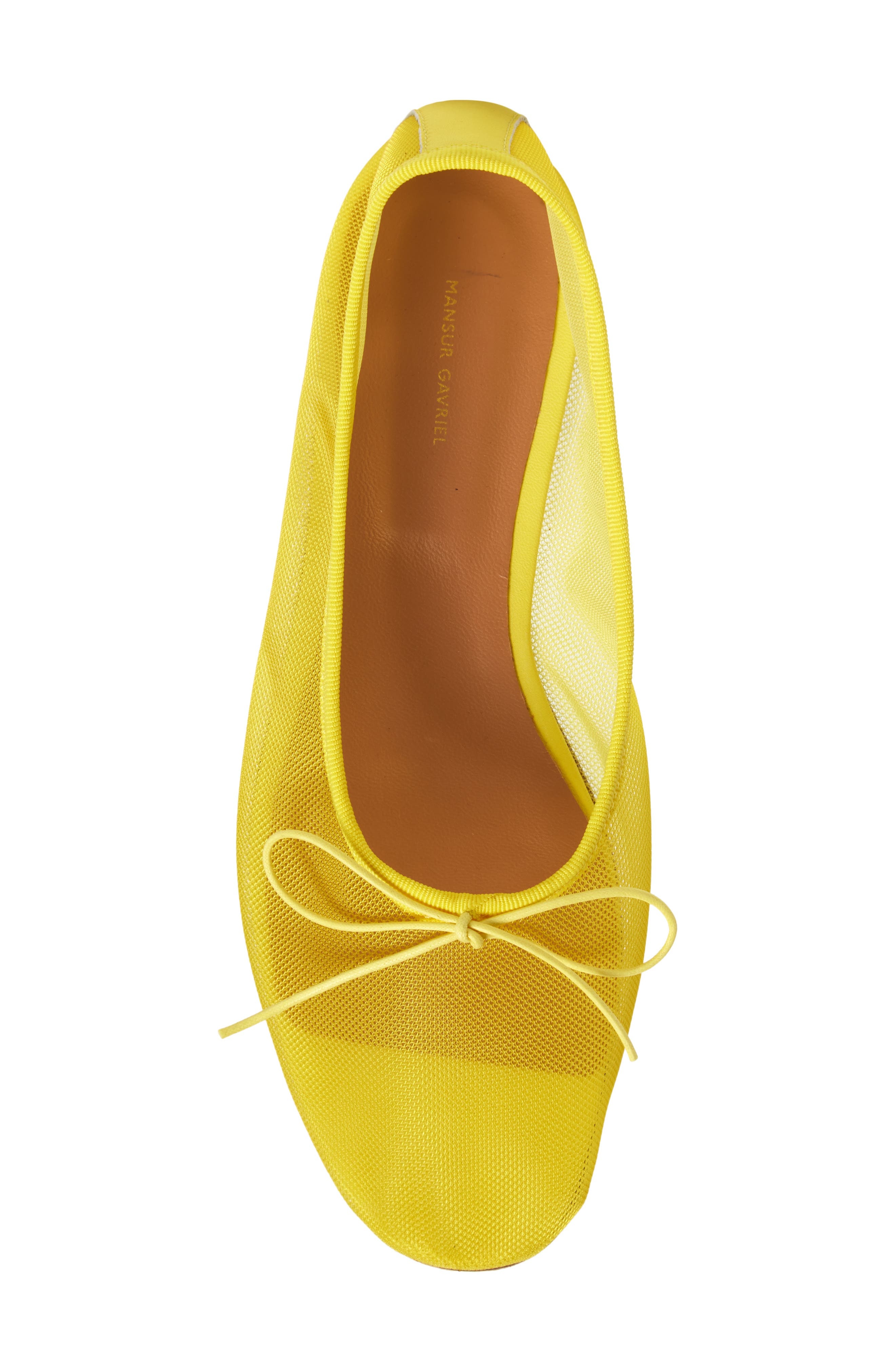 Mansur Gavriel Dream Mesh Ballerina Flat in Bright Yellow at Nordstrom - 5