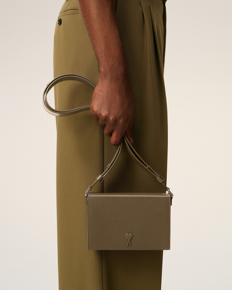 AMI Paris GREEN SMOOTH LEATHER AMI DE COEUR LUNCH BOX BAG outlook