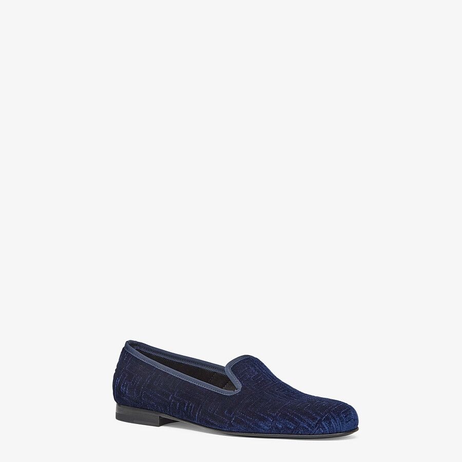 Blue velvet slippers - 2