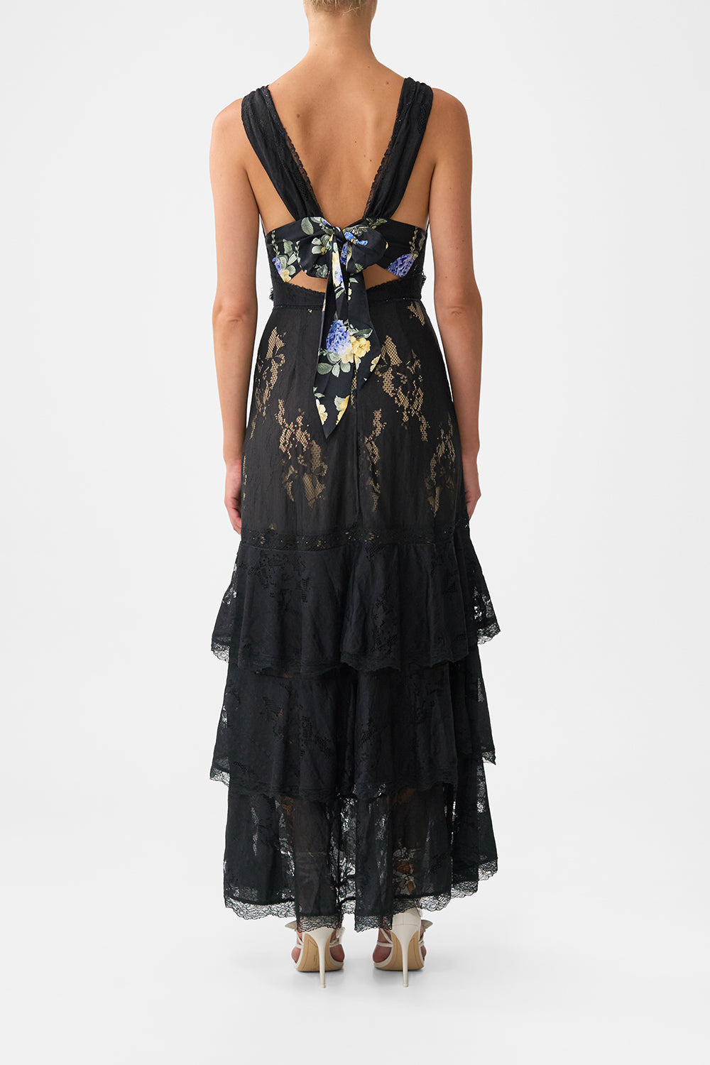 TIERED RUFFLE HEM DRESS - 3