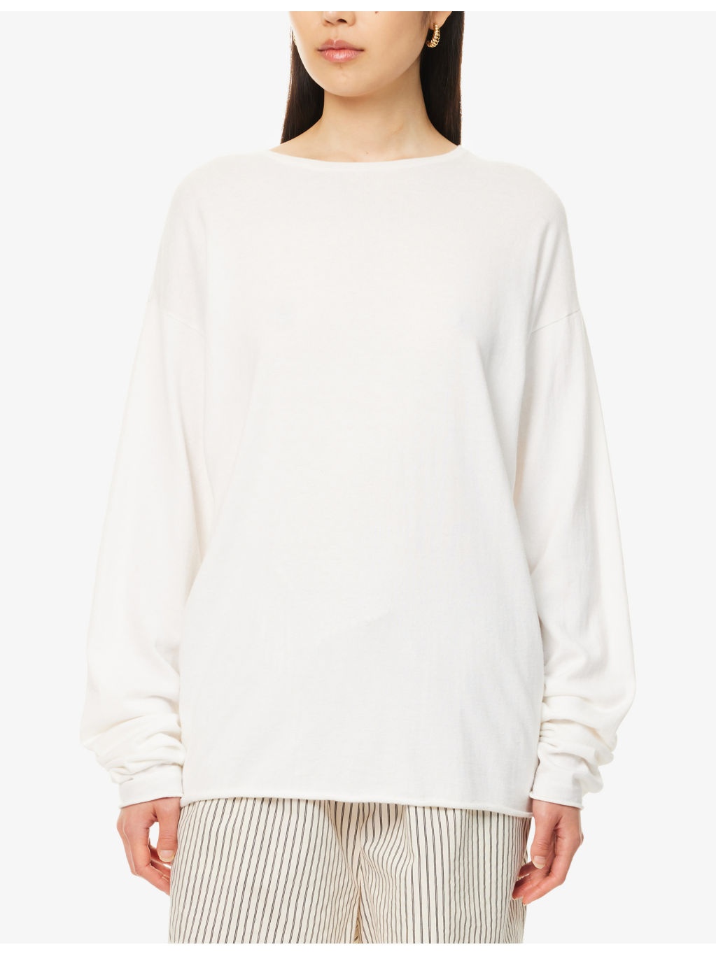 Aries Round-Neck Cotton and Cashmere-Blend Knitted Jumper - 3