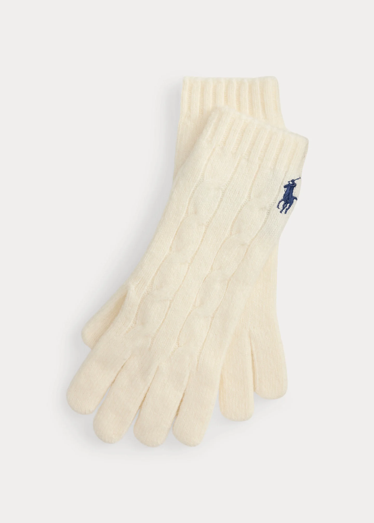 Cable-Knit Wool-Cashmere Gloves - 1
