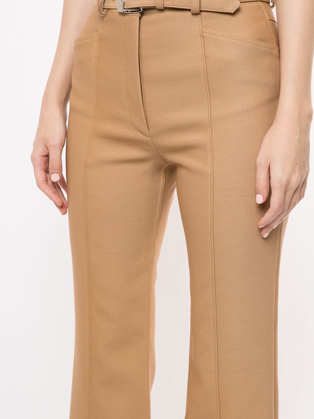 tailored flared high~waisted trousers - 5