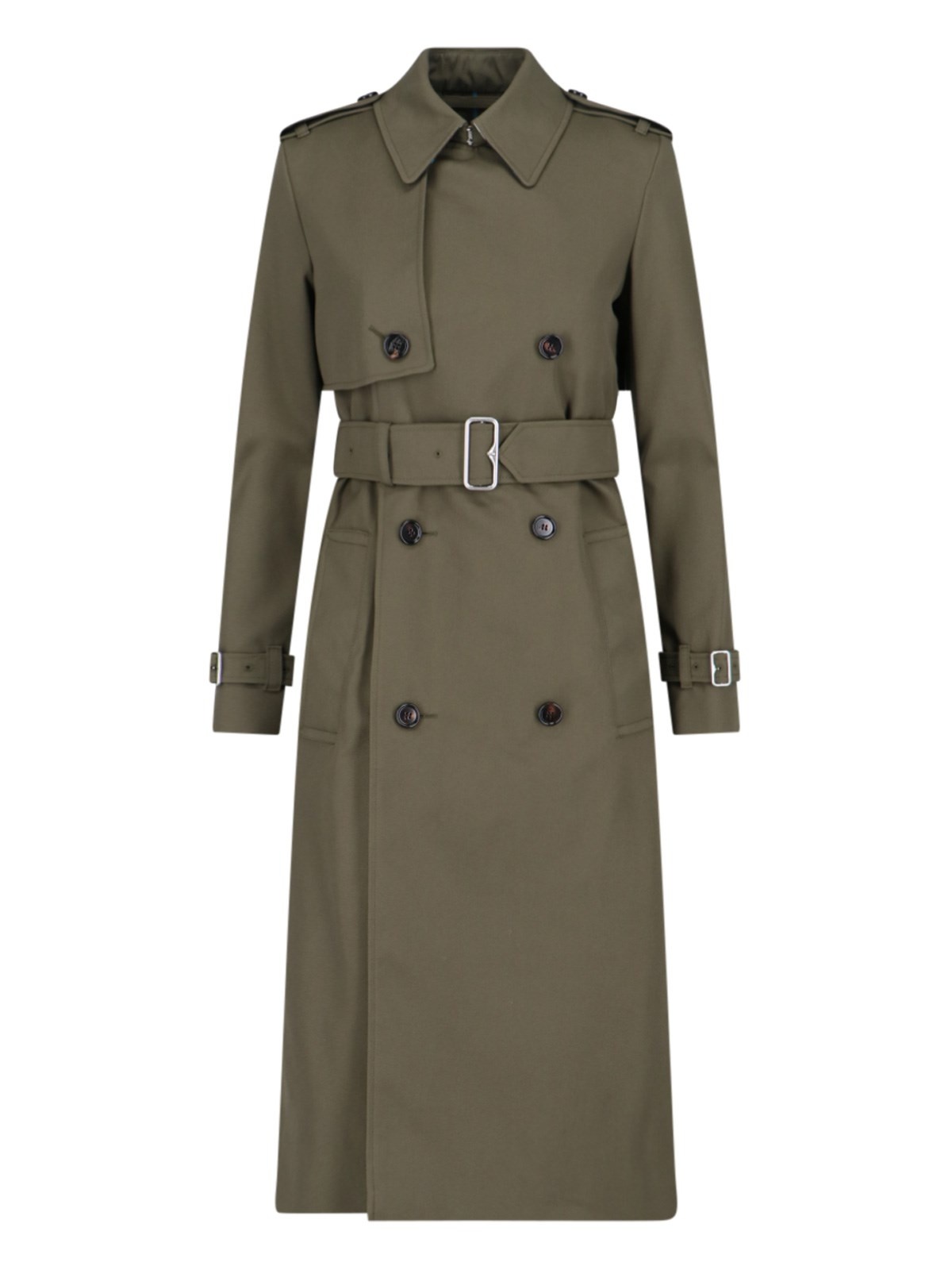 DOUBLE-BREASTED MIDI TRENCH COAT - 1