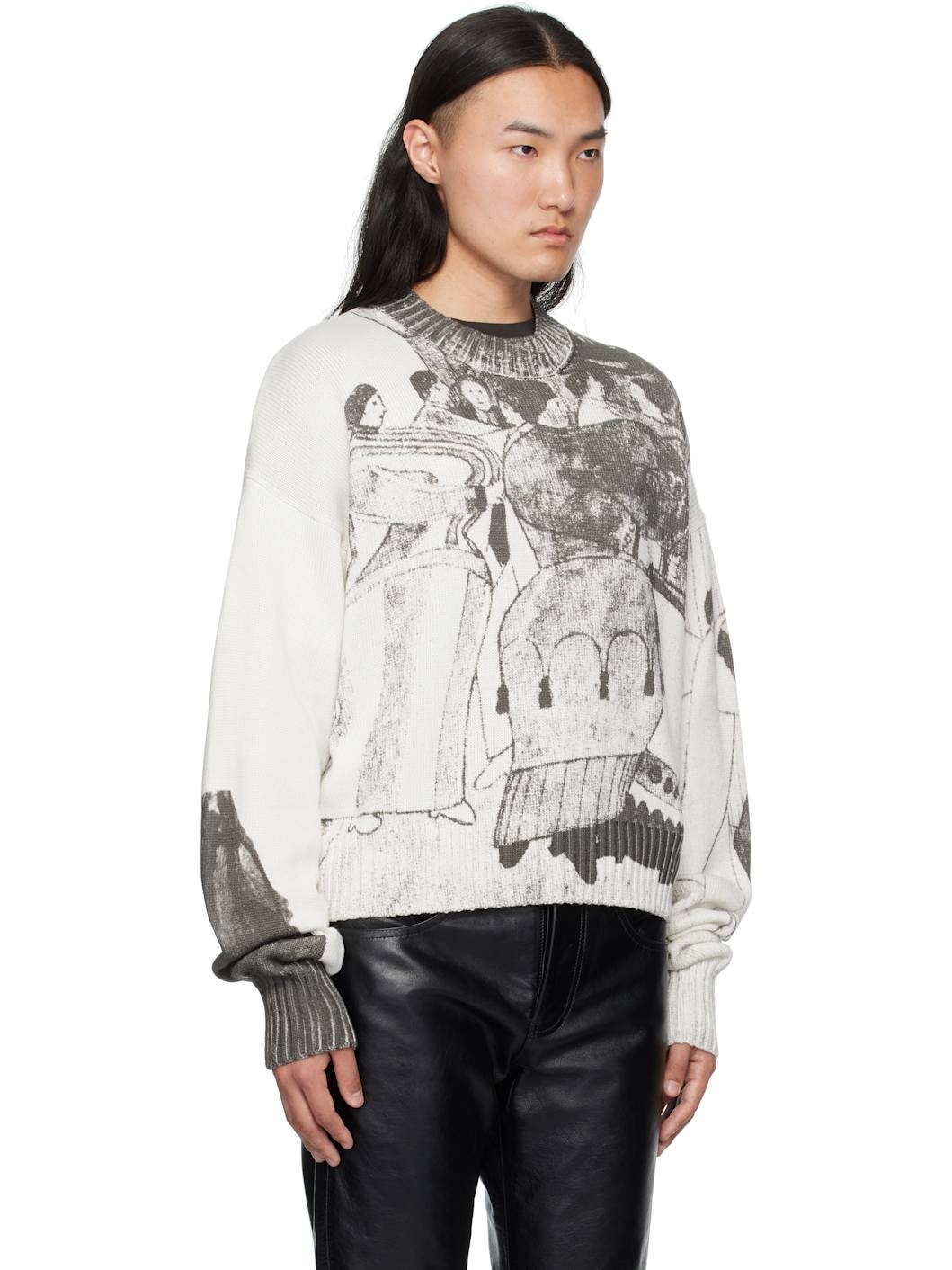 Off-White & Black 'The Ballroom Dance' Sweater - 2